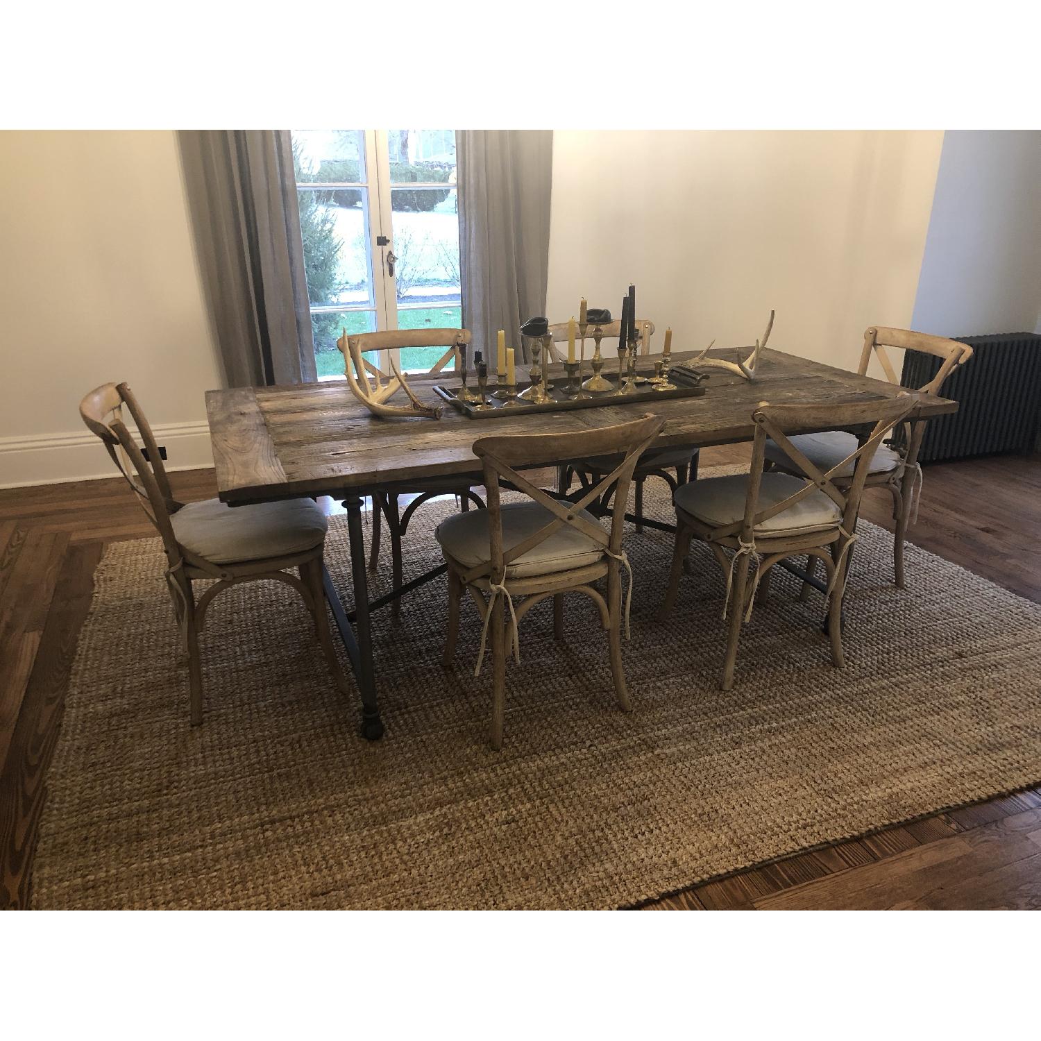 Restoration Hardware Flatiron Reclaimed Wood Dining Table - image-2