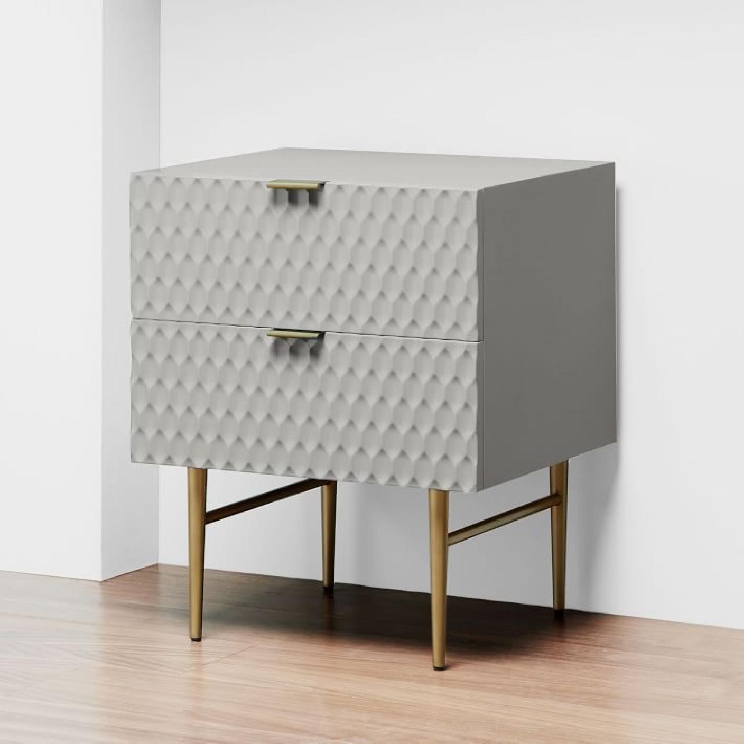 West Elm Audrey Nightstand, Mist Gray AptDeco