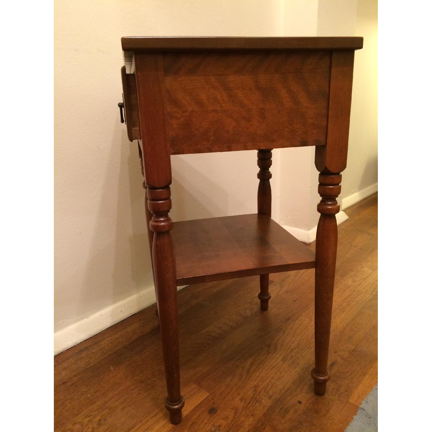 Ethan Allen Vintage Solid Wood Small Table w/ Drawer - image-3