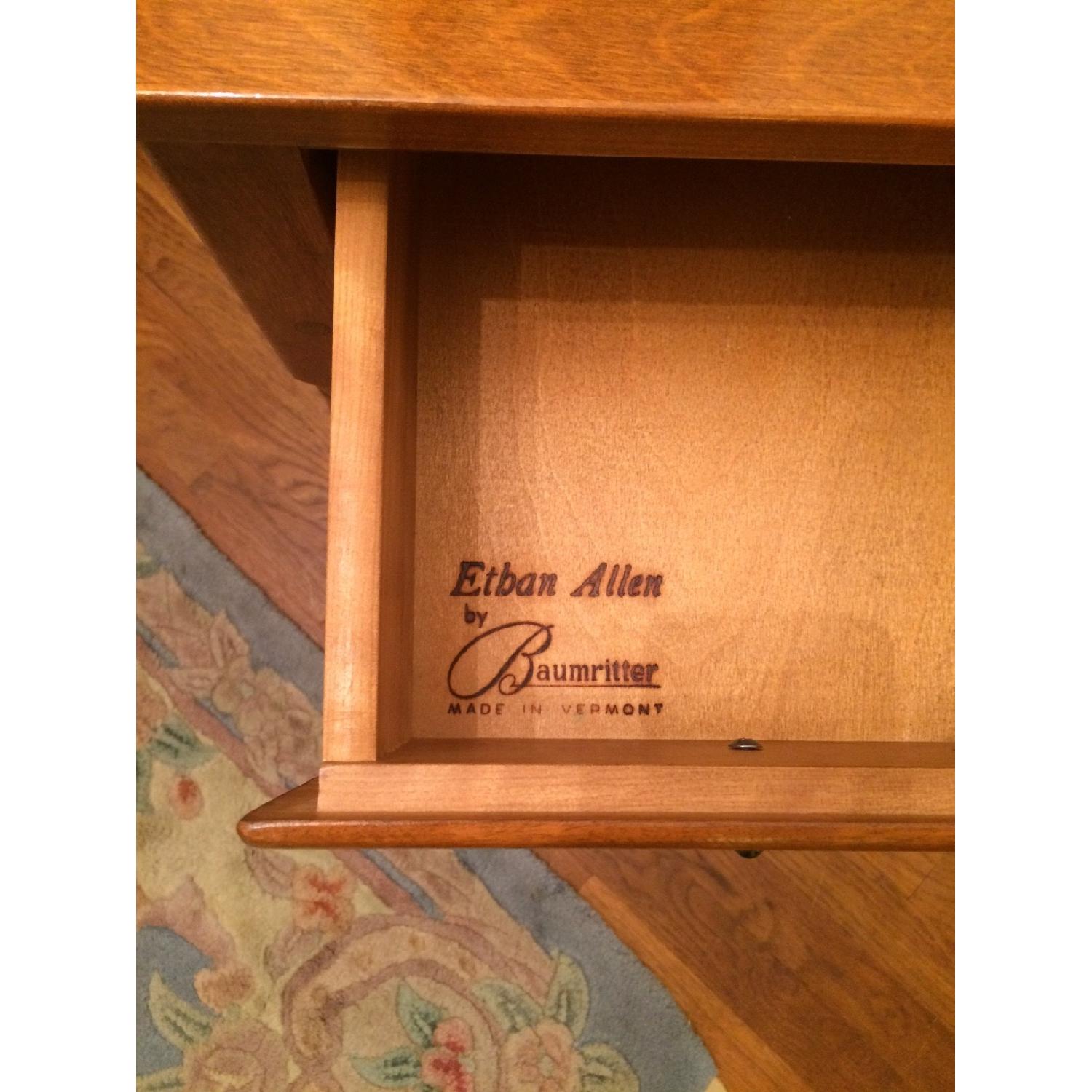 Ethan Allen Vintage Solid Wood Small Table w/ Drawer - image-4
