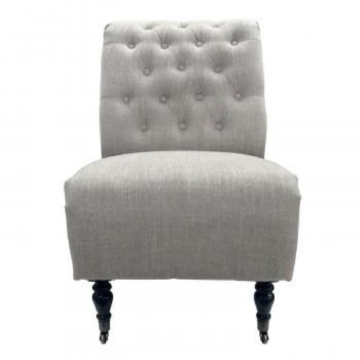 Steven Rhoades Linen Tufted Accent Chairs - image-0