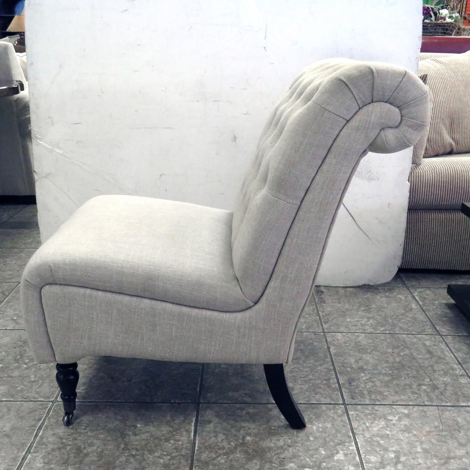 Steven Rhoades Linen Tufted Accent Chairs - image-1