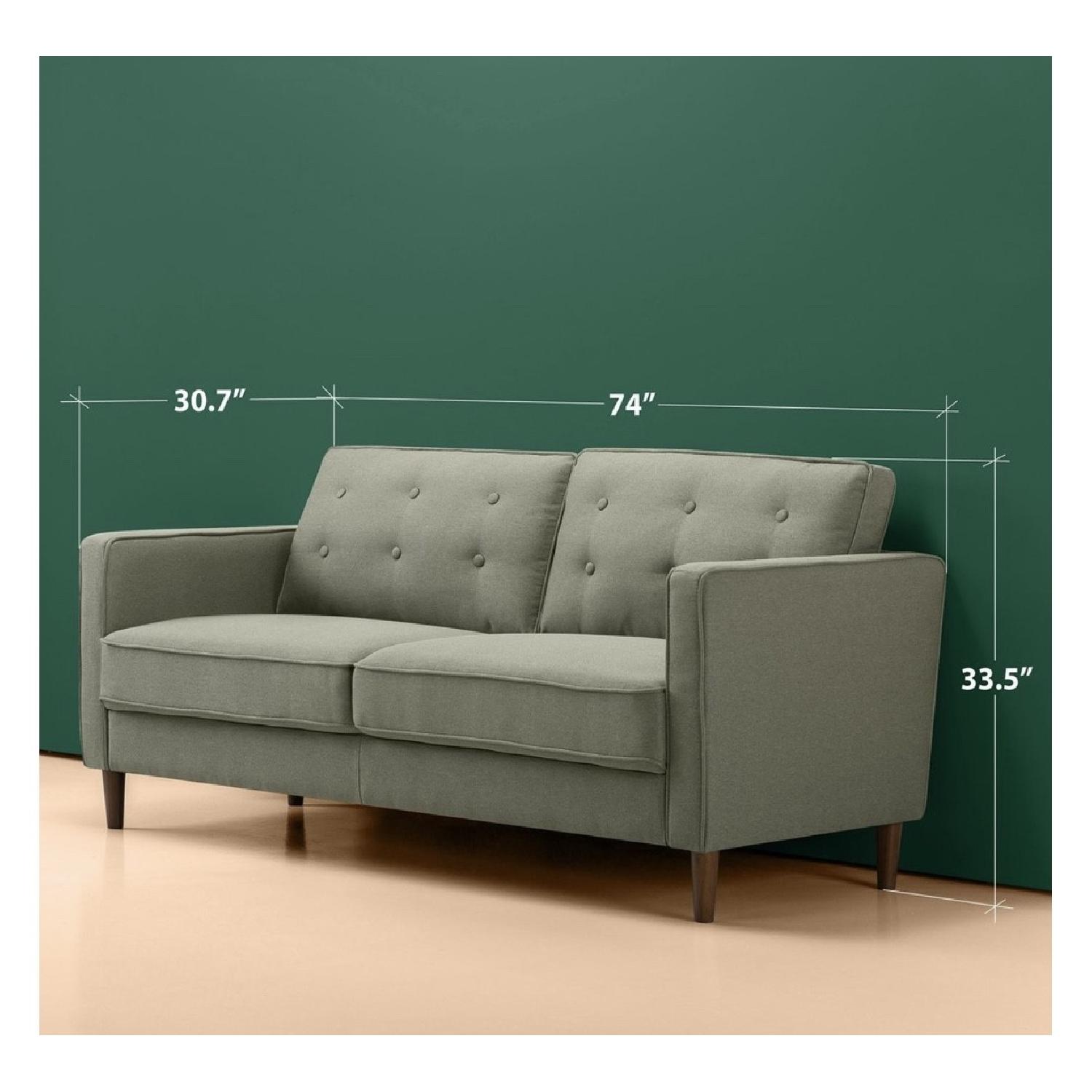 Zinus Lauren MidCentury Button Tufted Sofa AptDeco