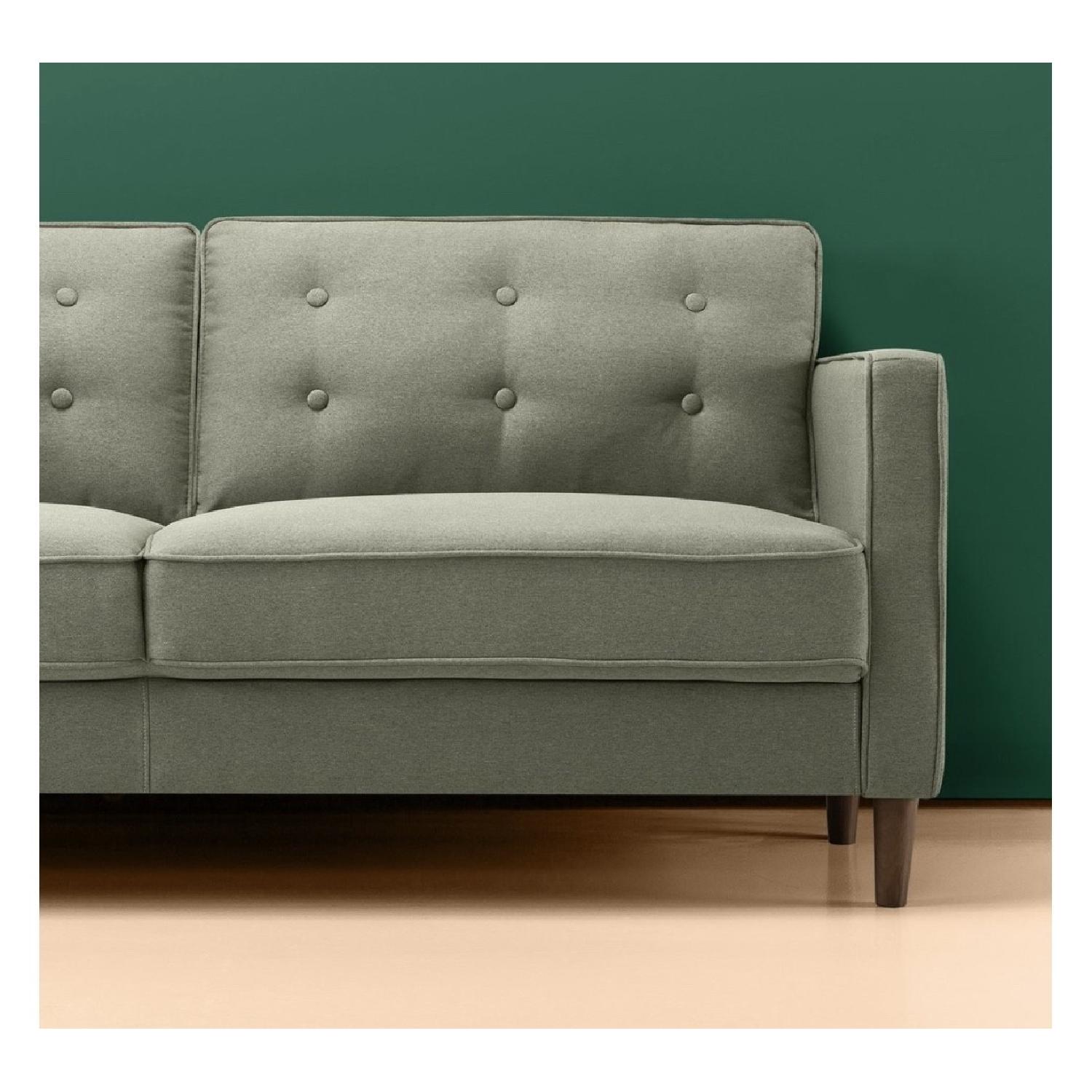 Zinus Lauren MidCentury Button Tufted Sofa AptDeco