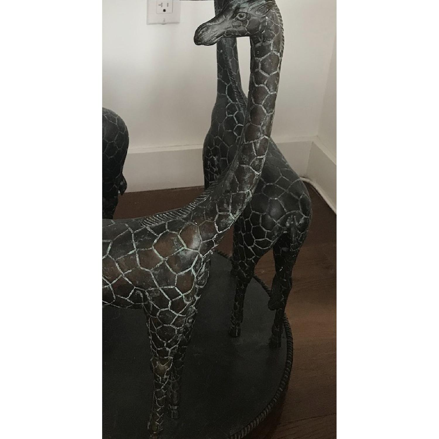 Maitland-Smith Giraffe End Table w/ Coco Shell Decor - image-3