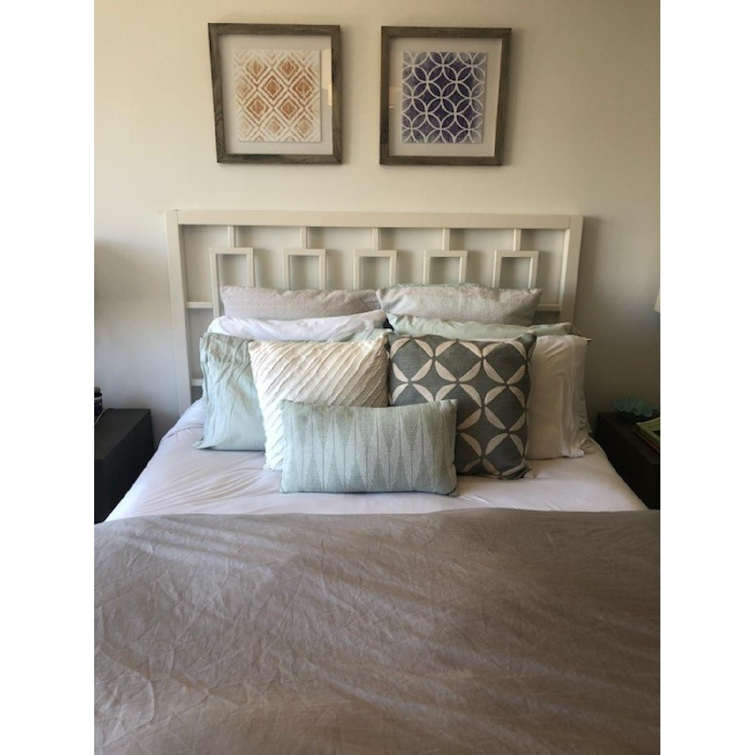 West Elm Window Queen Headboard in White - image-4