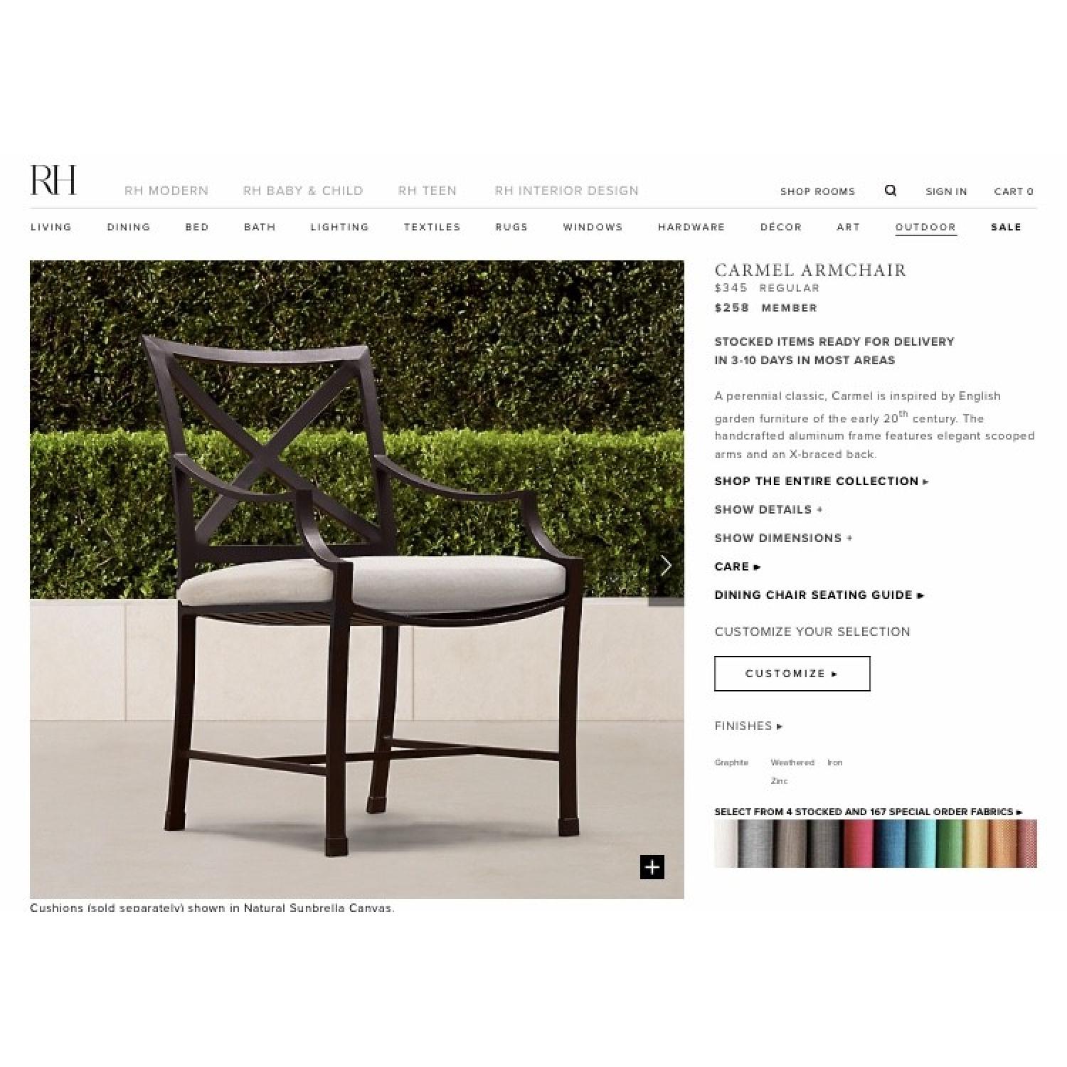 Restoration Hardware Carmel Outdoor 7-Piece Dining Set - image-2