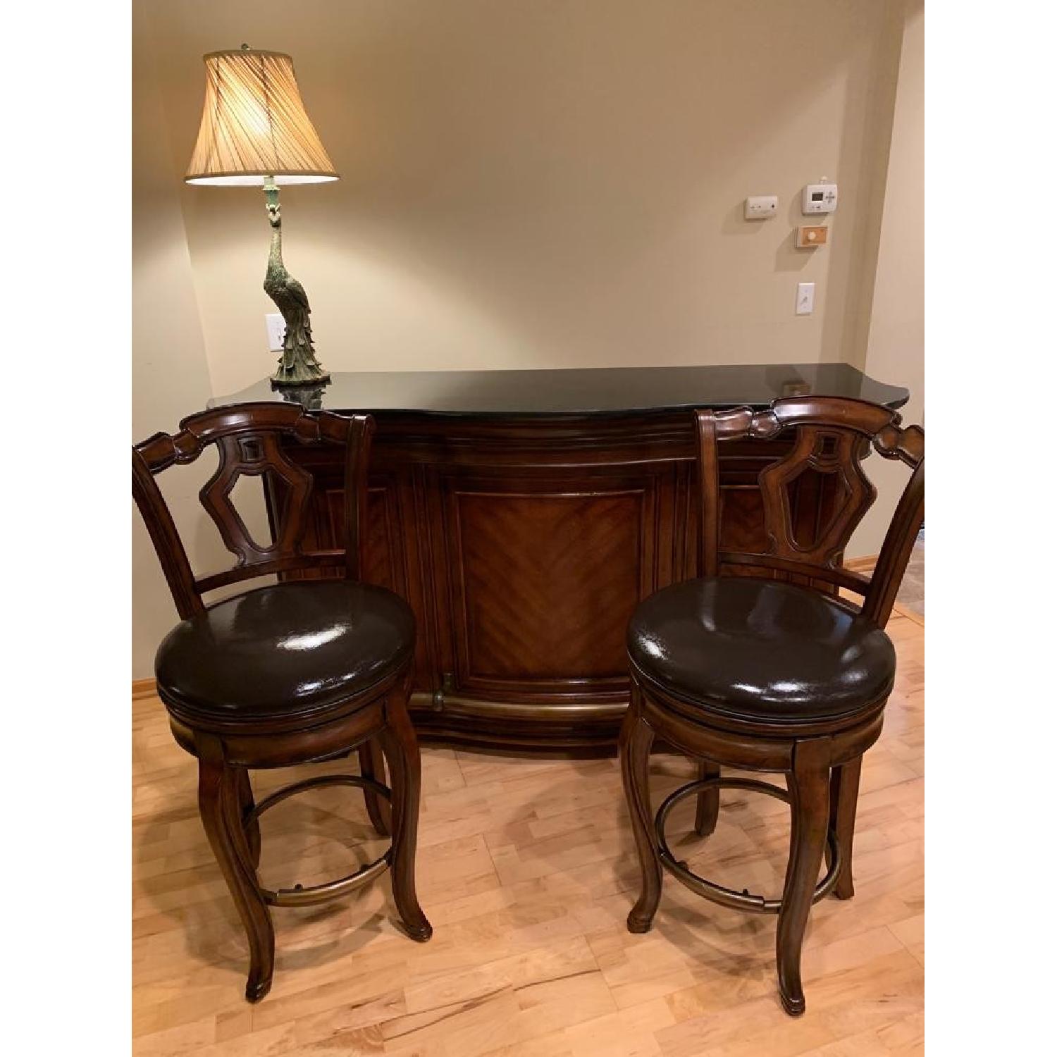 Macy's Home Bar w/ 2 Stools AptDeco
