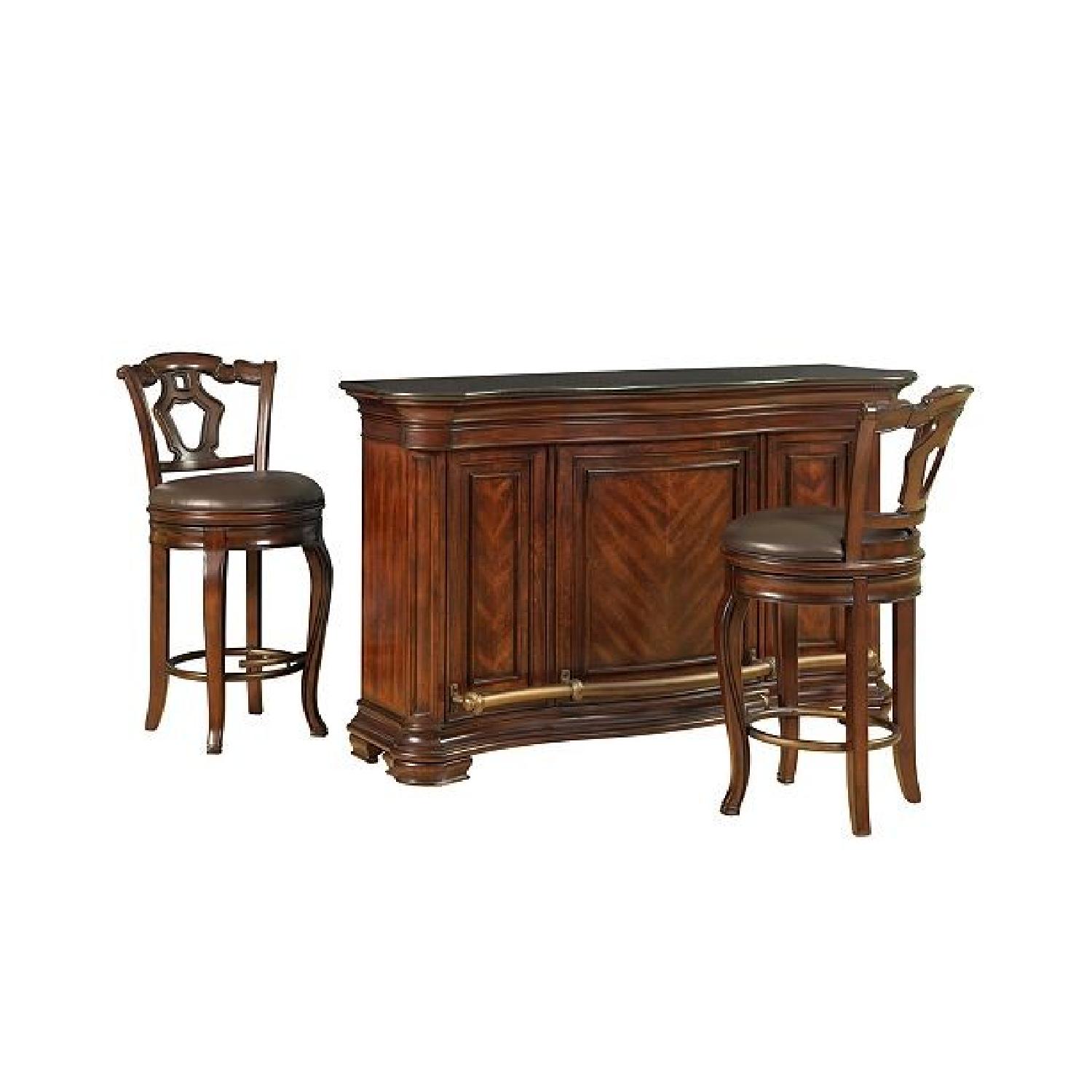 Macy's Home Bar w/ 2 Stools AptDeco