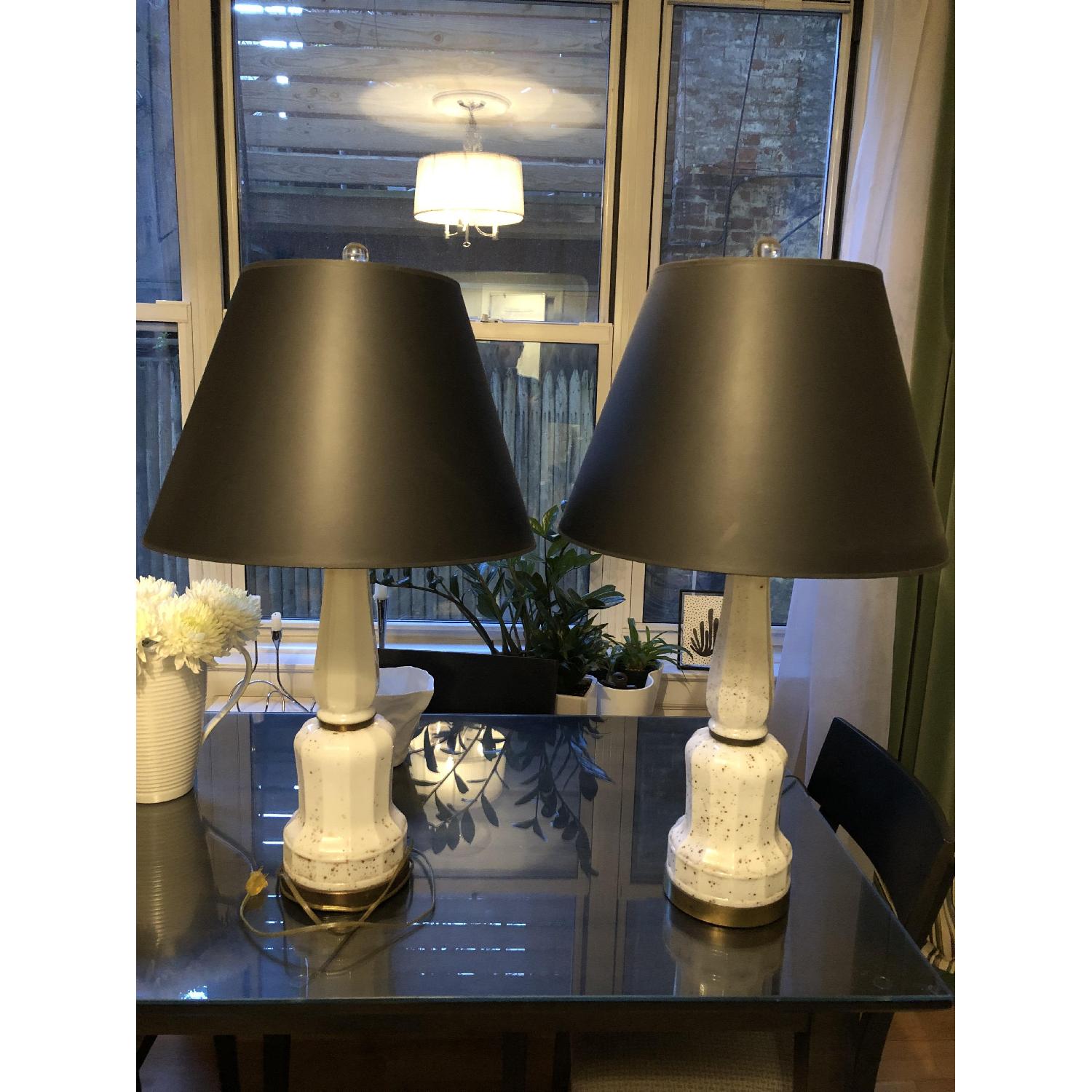 1940's Art Deco/Art Nouveau Alabaster Type Lamps - image-1