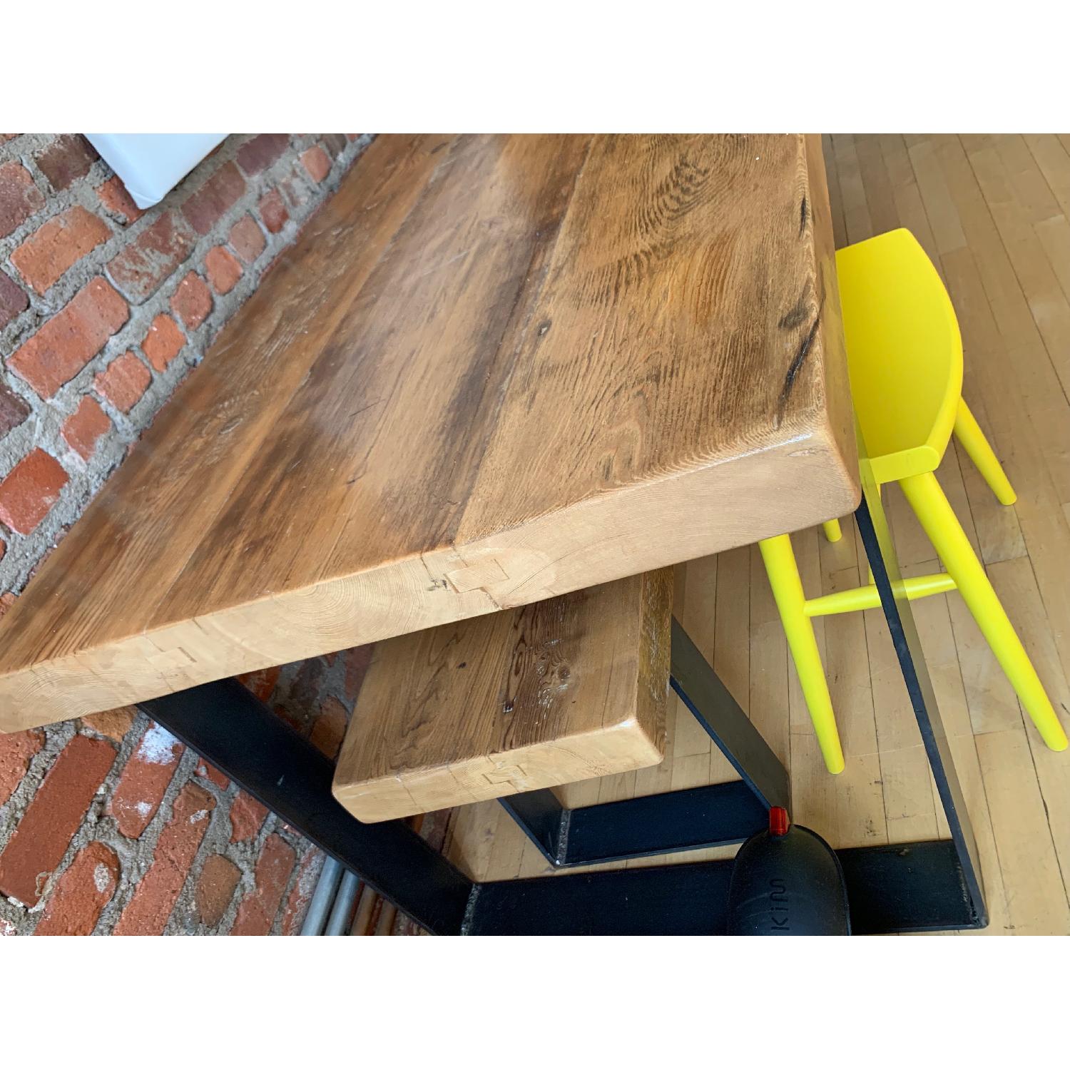 Custom Made Farmhouse Table w/ 1 Bench - image-5