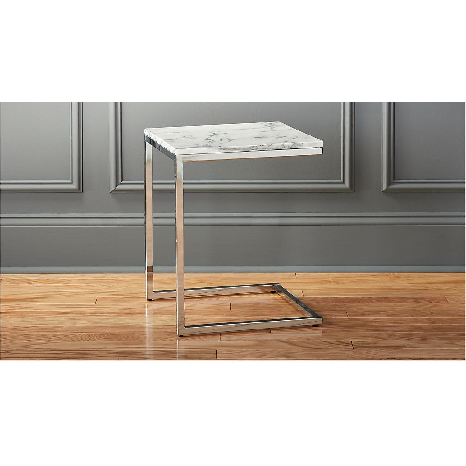 CB2 Smart Marble Top C Tables - image-1