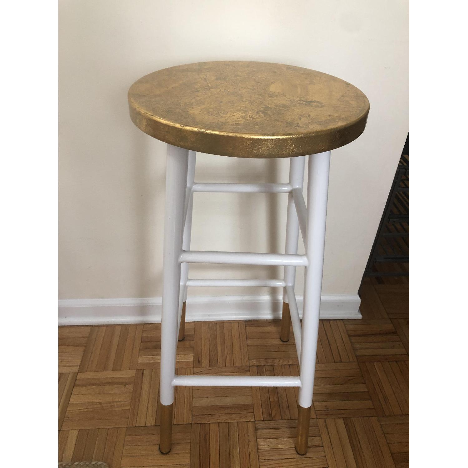 Gold-White Bar Stools - image-2