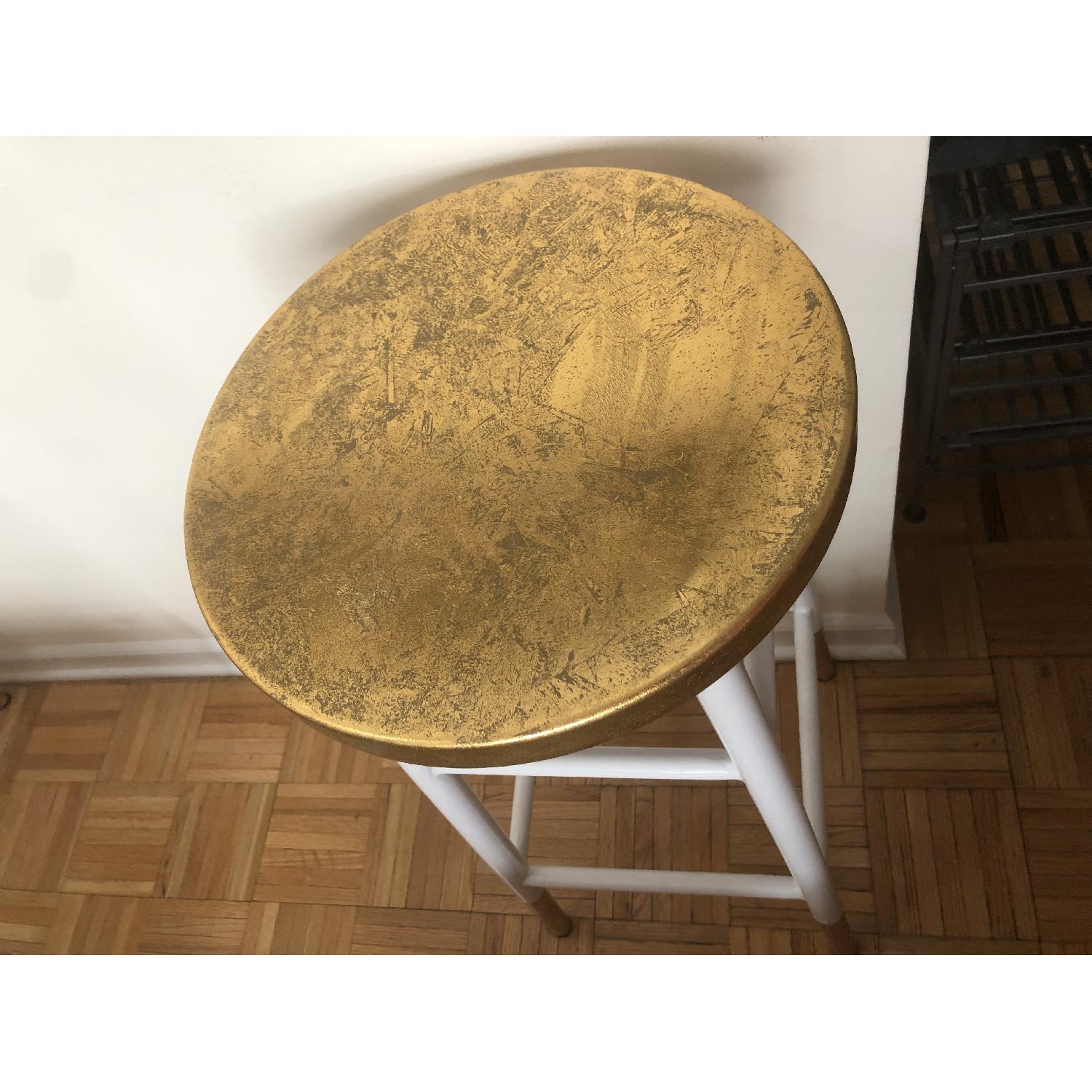 Gold-White Bar Stools - image-3