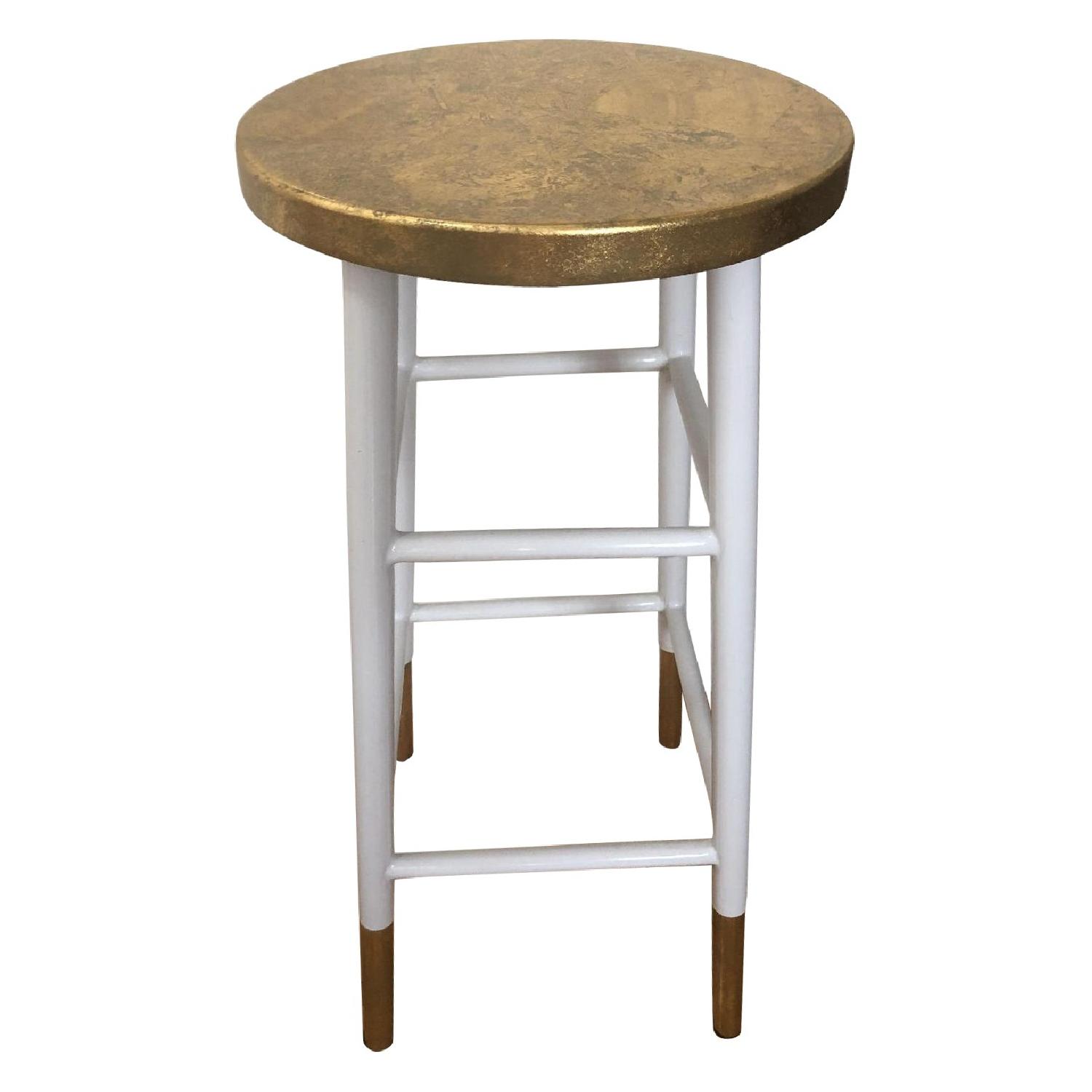 Gold-White Bar Stools - image-0