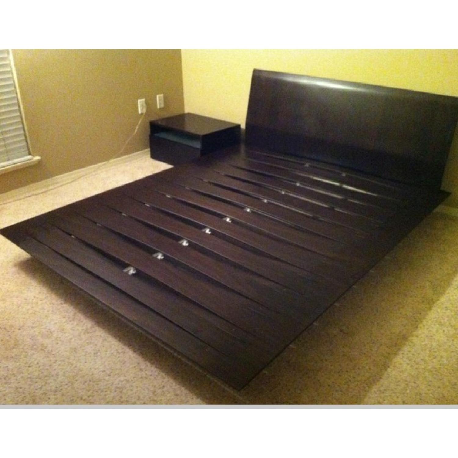 Design Within Reach Leggero Platform Walnut Bed Frame - image-2