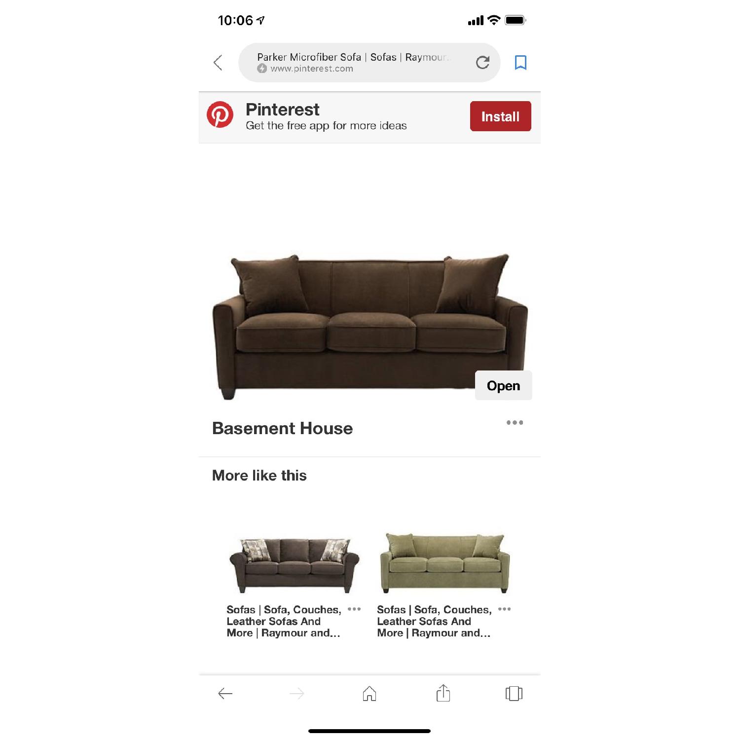 Raymour & Flanigan Parker Microfiber 3-Seater Sofa - image-4