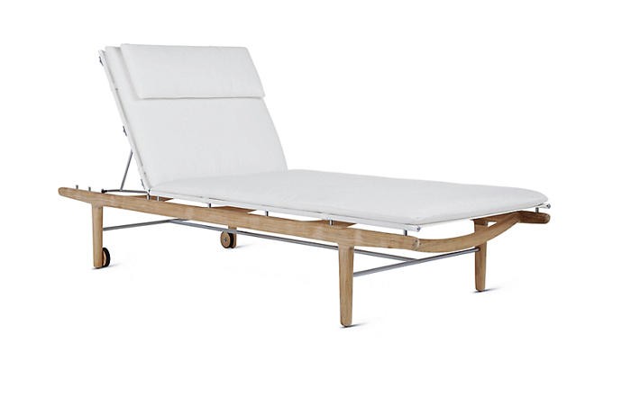 Design Within Reach Norm Outdoor Lounge Finn Teak Chaise