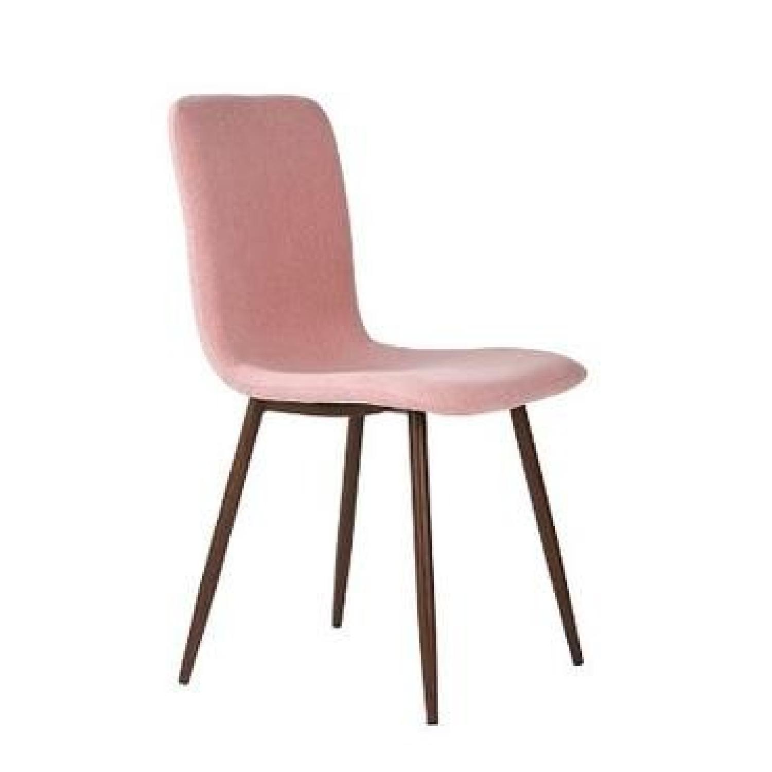 Pink Linen Dining Chairs - image-0