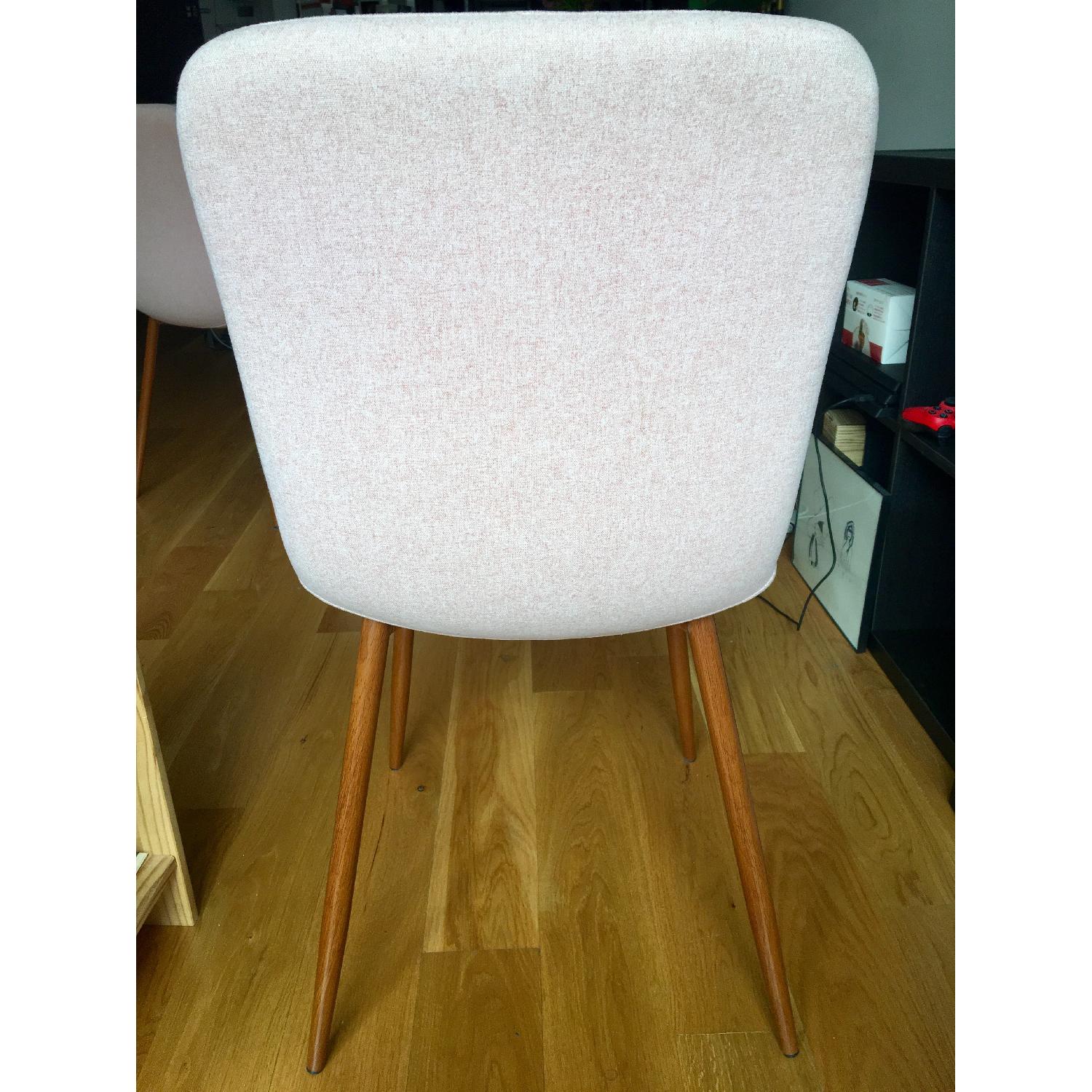 Pink Linen Dining Chairs - image-1