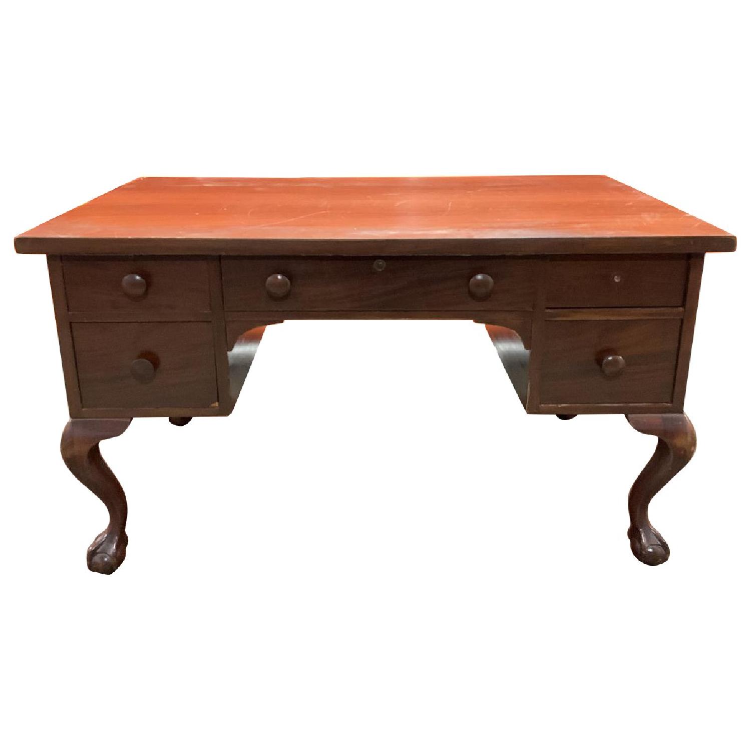 Mahogany Ball in Claw Desk - image-0
