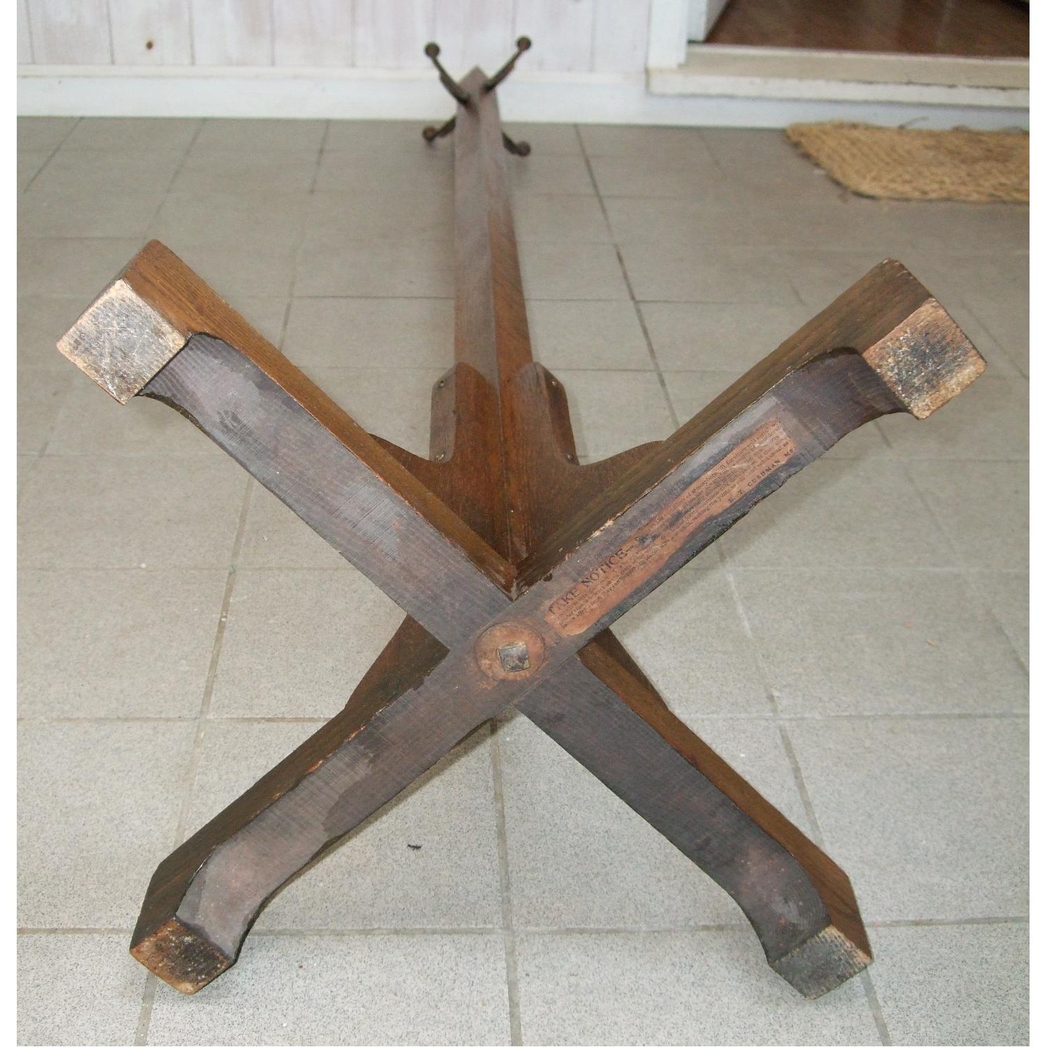 Antique H. T. Cushman Mission Oak Clothes Rack - image-3