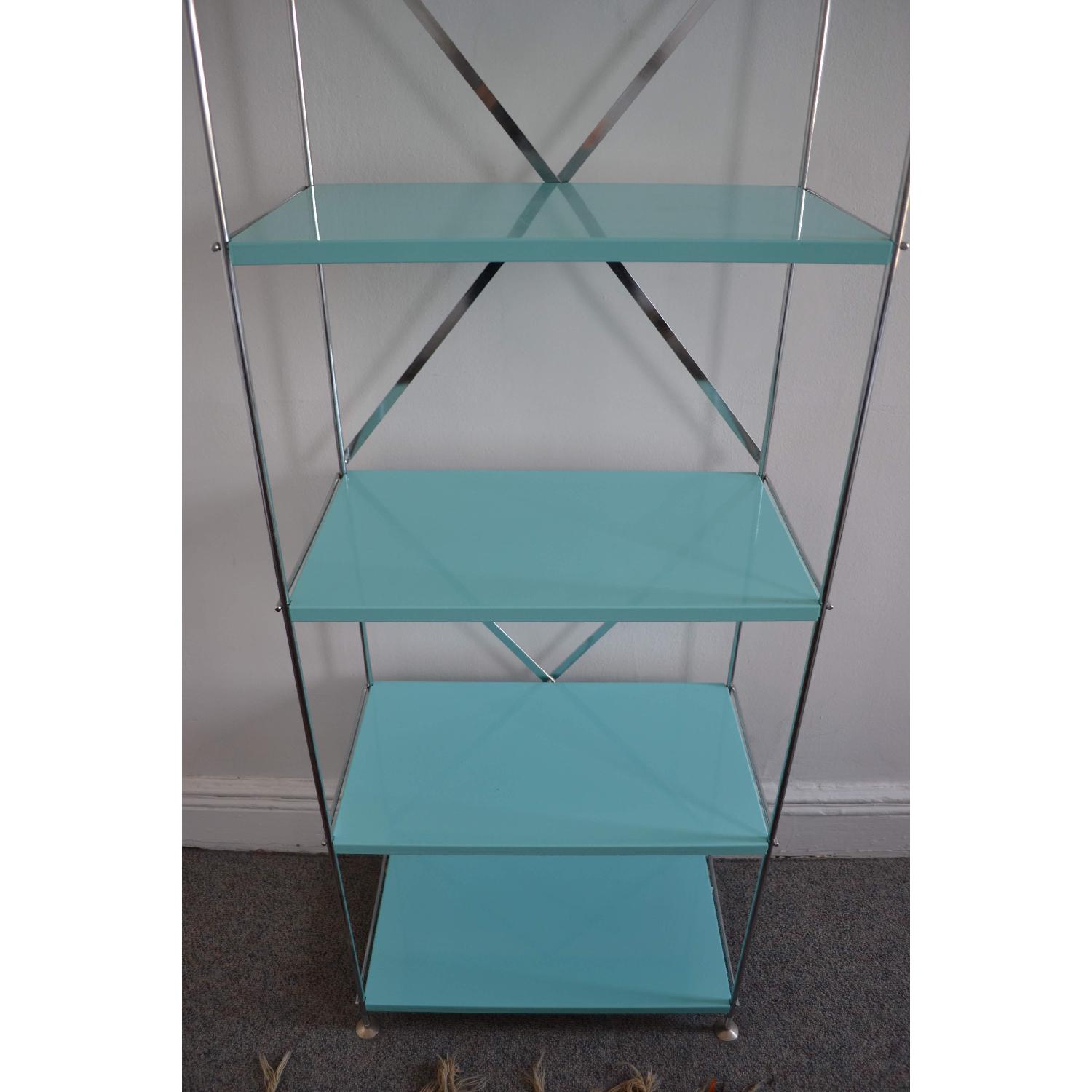 Container Store Blue Metal Shelf - image-2