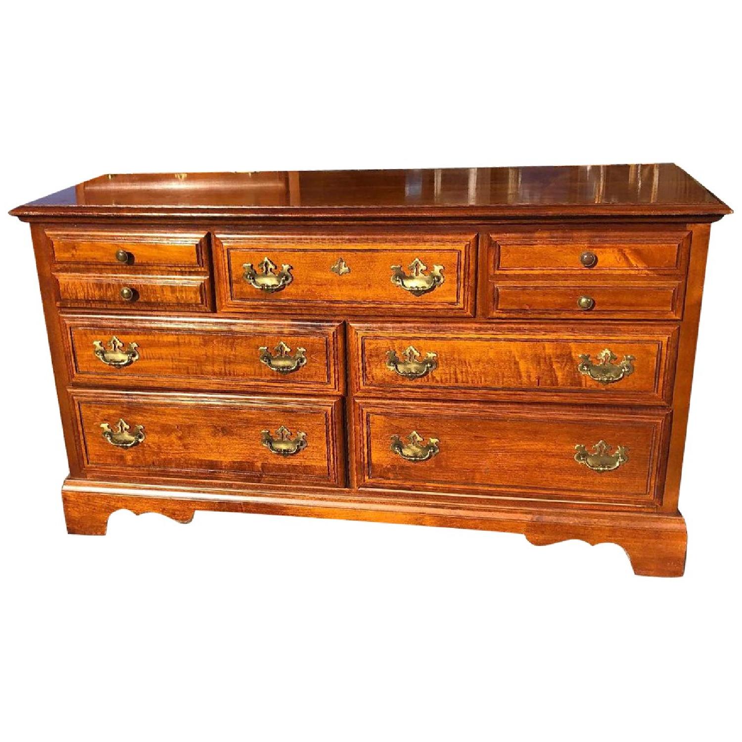 American Drew Furniture Solid Wood 7 Drawer Dresser For Sale On