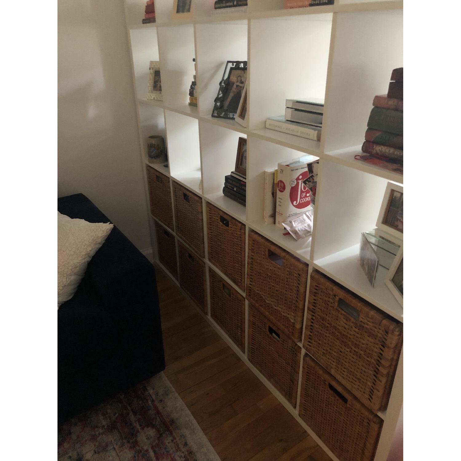 Ikea White Kallax Shelf Unit w/ 10 Baskets - image-3