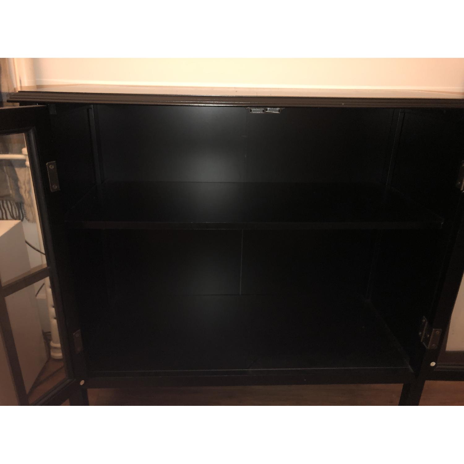 Target Black Sideboard w/ Glass Doors - image-3