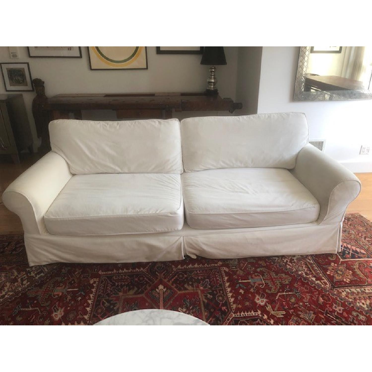 Restoration Hardware Grand-Scale Roll Arm Slipcovered Sofa - image-1