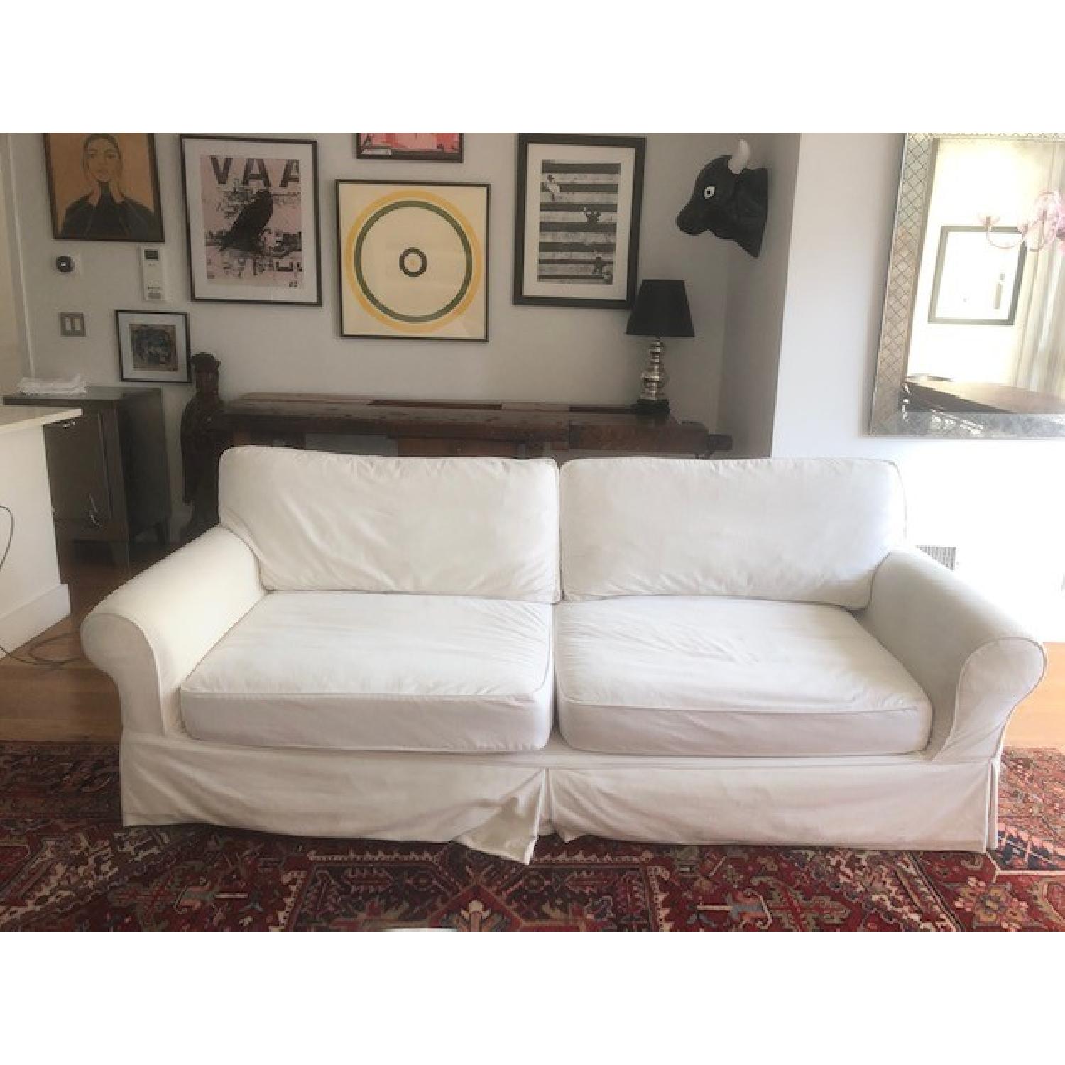 Restoration Hardware Grand-Scale Roll Arm Slipcovered Sofa - image-2