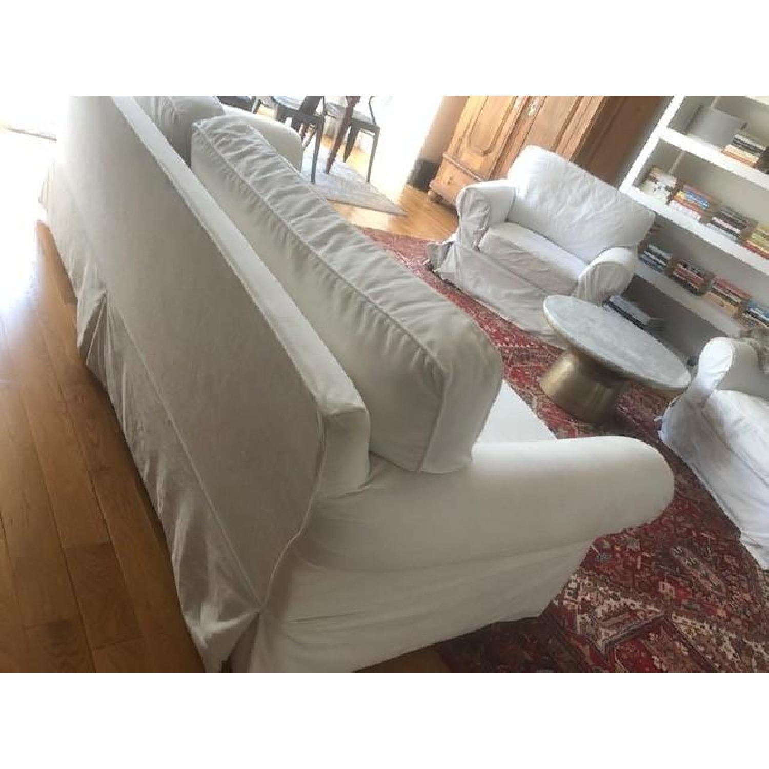 Restoration Hardware Grand-Scale Roll Arm Slipcovered Sofa - image-4
