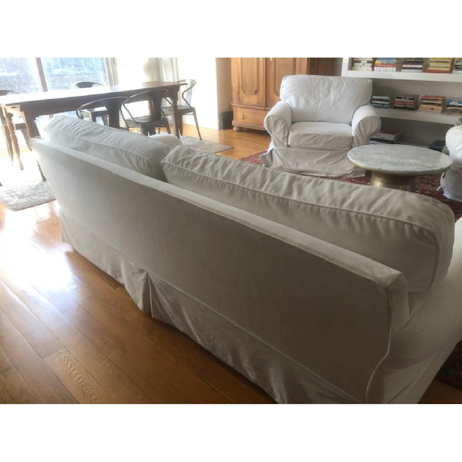 Restoration Hardware Grand-Scale Roll Arm Slipcovered Sofa - image-5