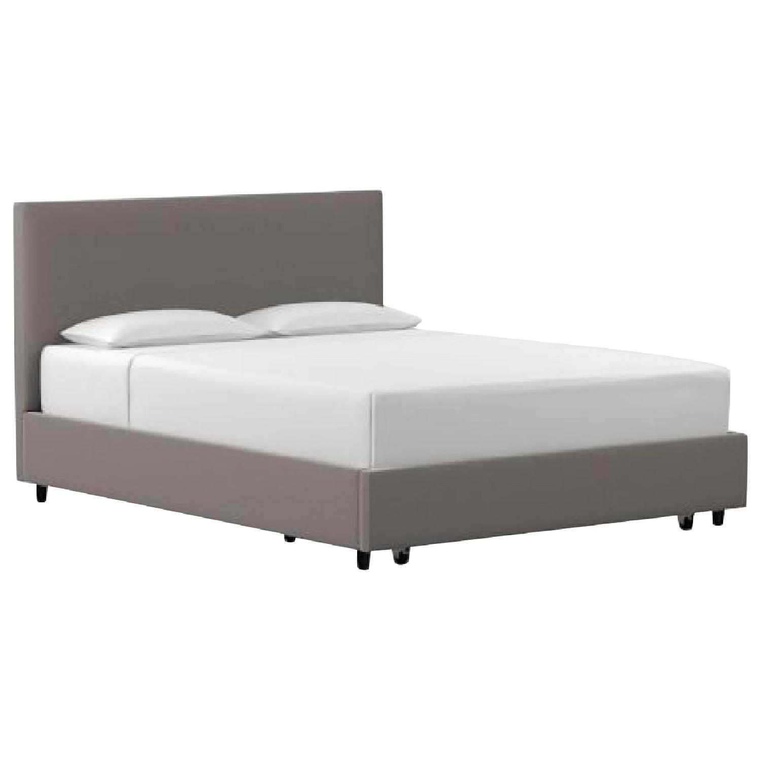 West Elm Queen Contemporary Storage Bed in Dark Grey - AptDeco