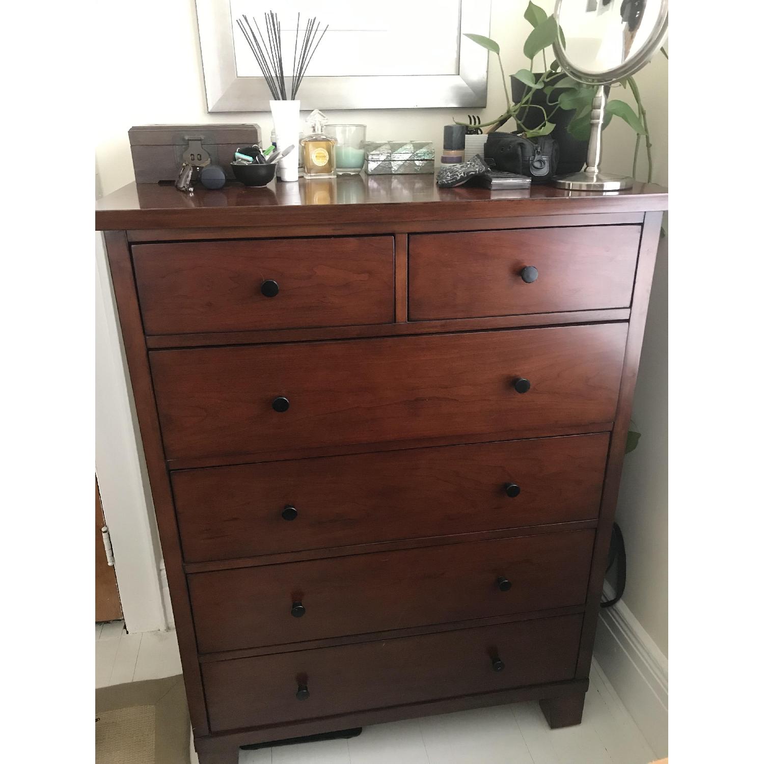 Pottery Barn Valencia Mahogany Tall Dresser - image-1