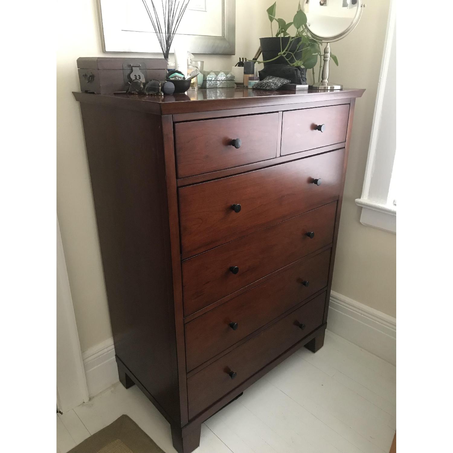 Pottery Barn Valencia Mahogany Tall Dresser - image-2