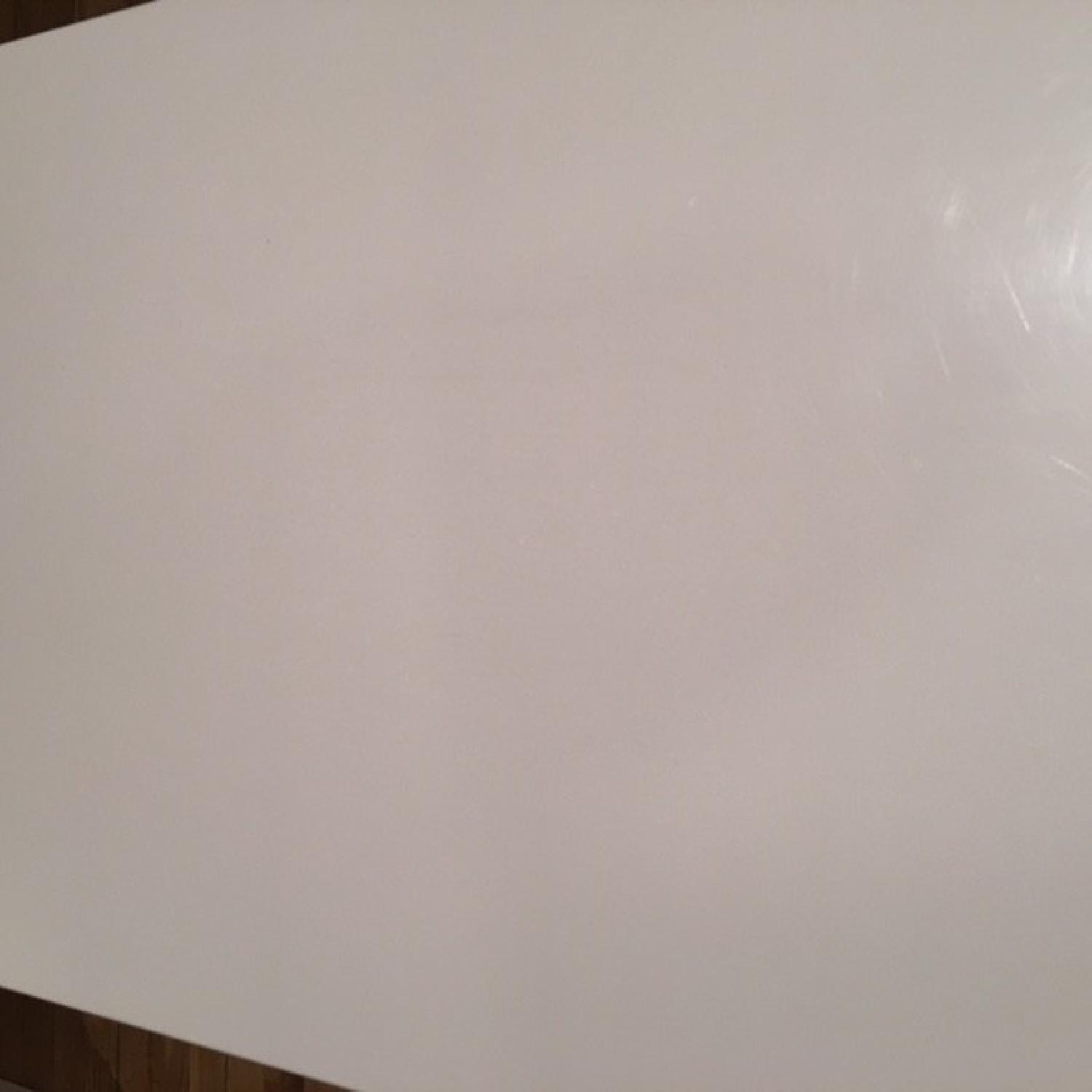 Ikea White Modern Media Console w/ Sliding Doors - image-3