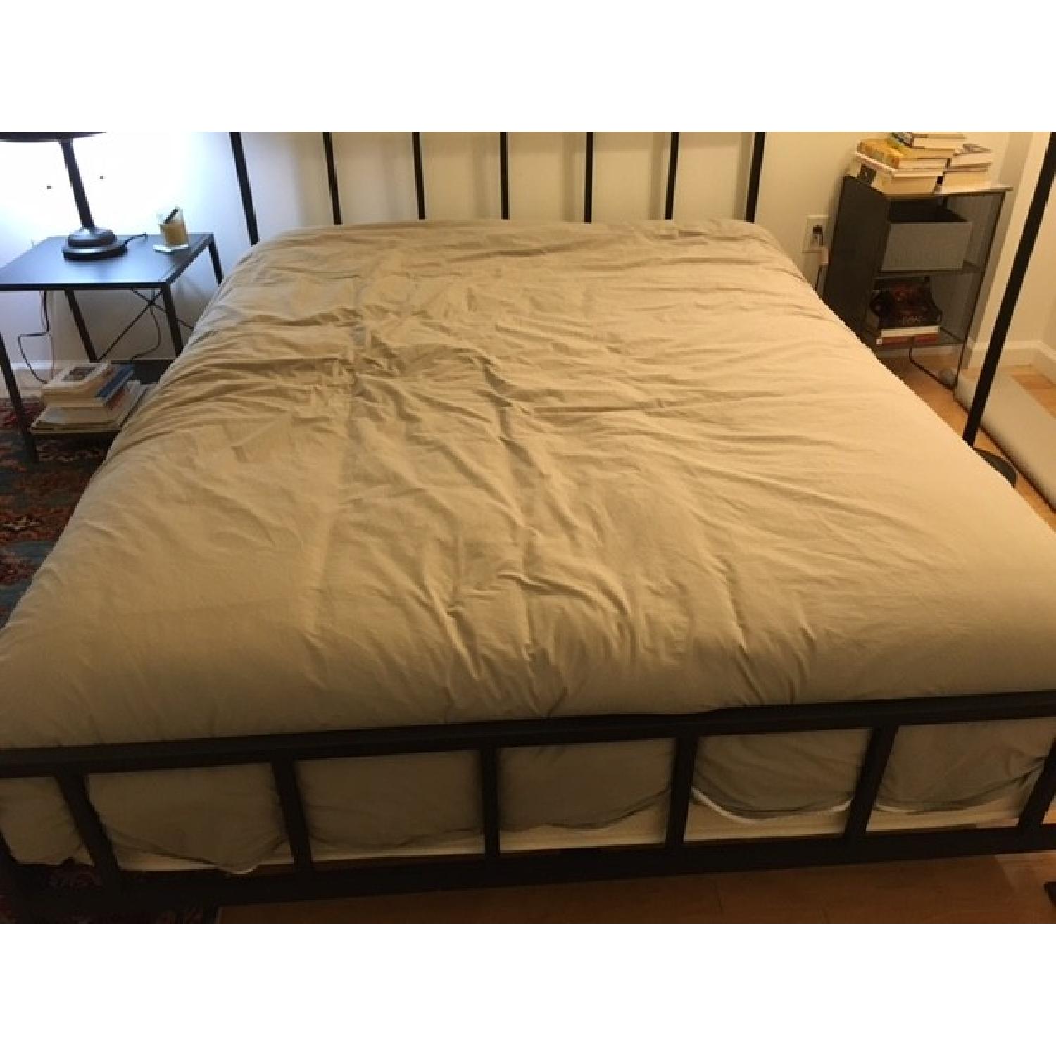CB2 Alchemy Matte Black Queen Size Bed Frame - image-3