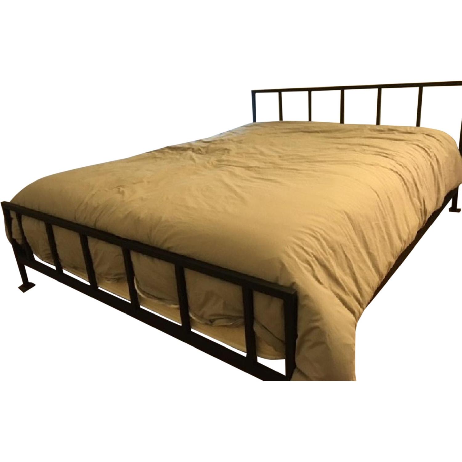 CB2 Alchemy Matte Black Queen Size Bed Frame AptDeco