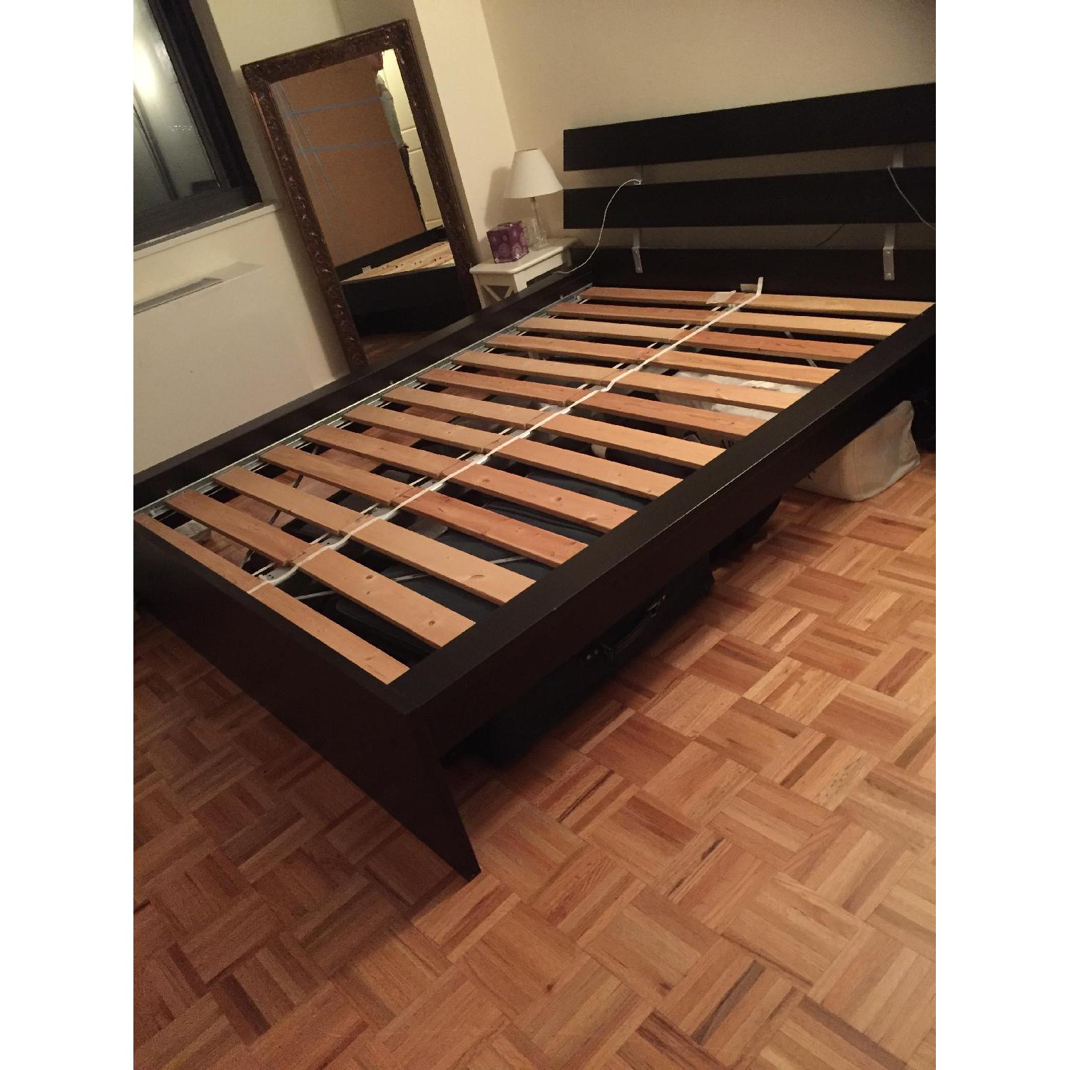 Ikea Queen Size Bed Frame w/ Slats - image-1