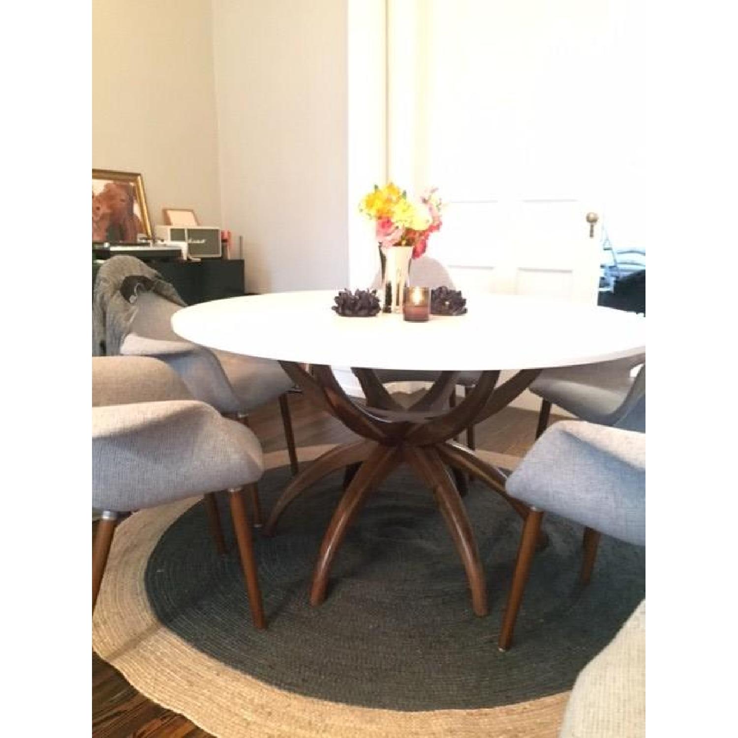 Custom Solid Wood & Quartz Dining Table w/ 6 Chairs AptDeco