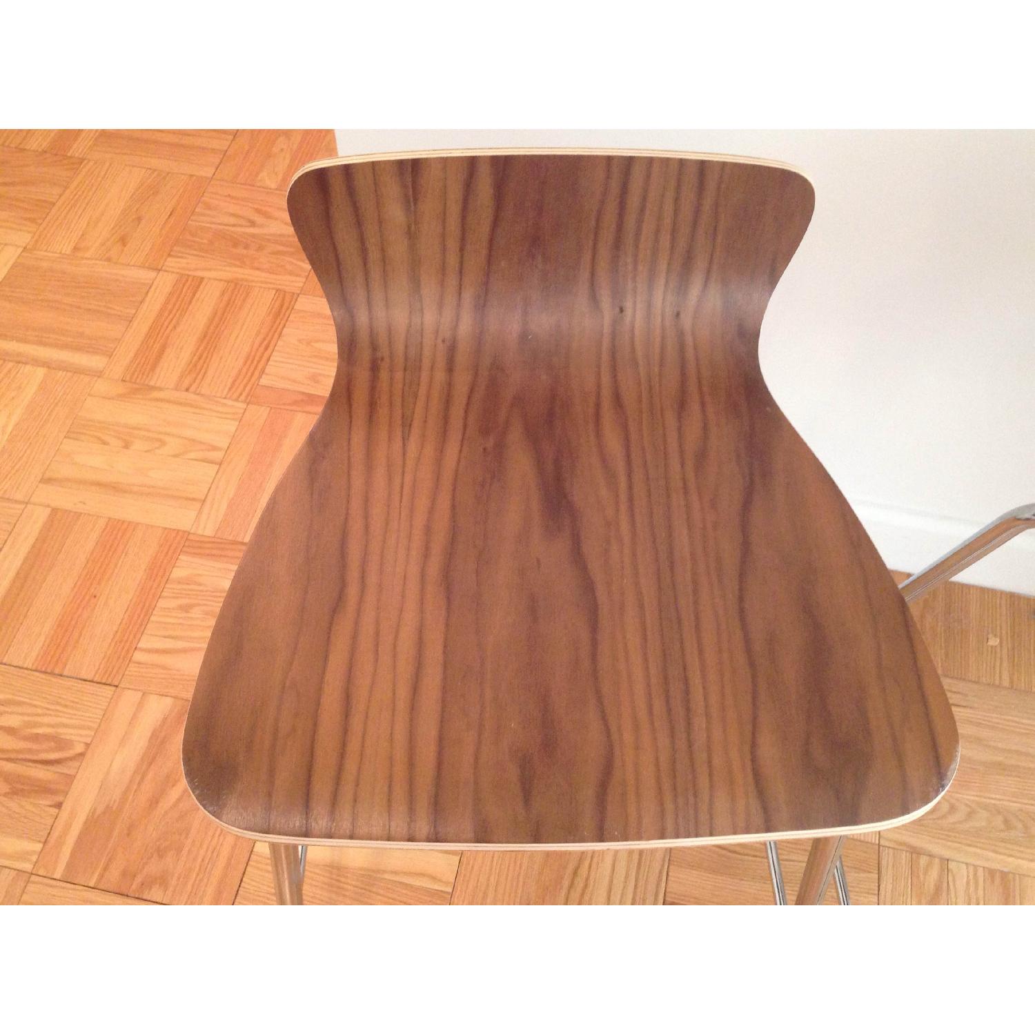 Crate & Barrel Felix Walnut Bar Stools - image-5