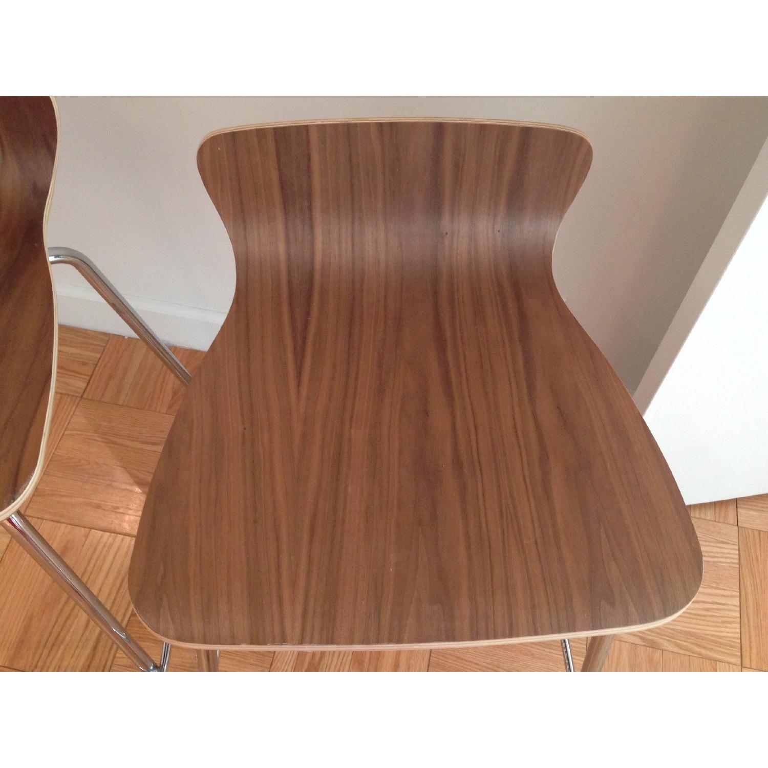 Crate & Barrel Felix Walnut Bar Stools - image-6