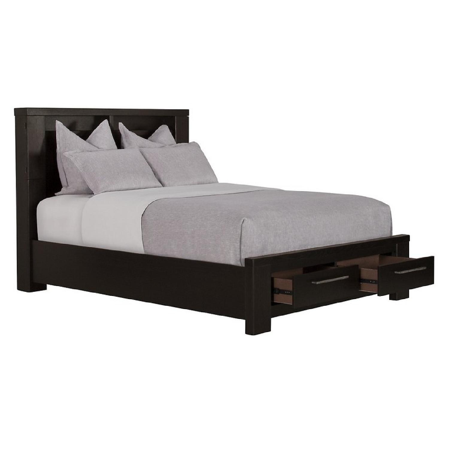 Tocara Dark Tone Platform Storage Bed Frame + 2 Nightstands + Chest of Drawers - image-5