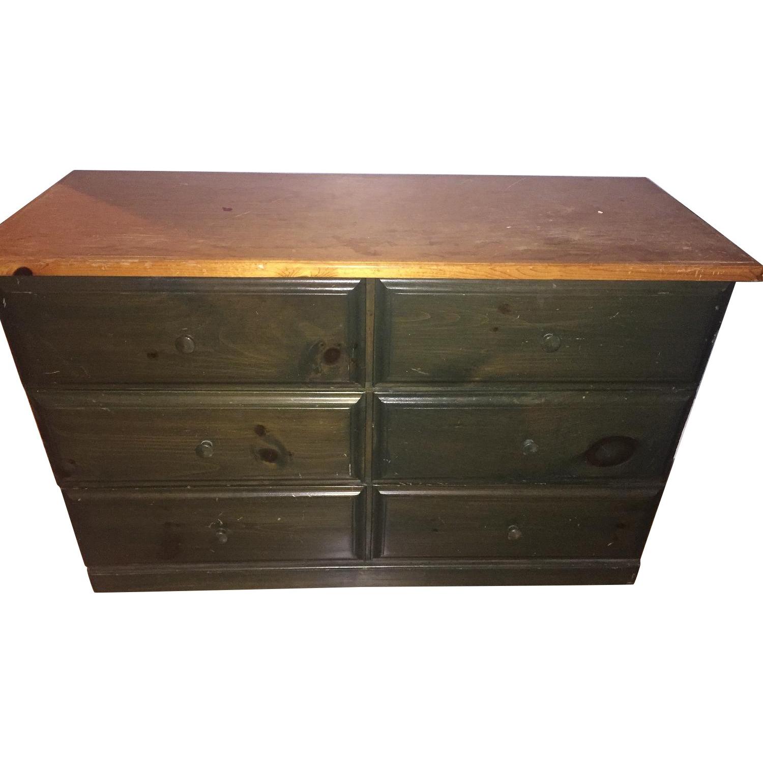 Pottery Barn Wood 6 Drawer Dresser Aptdeco