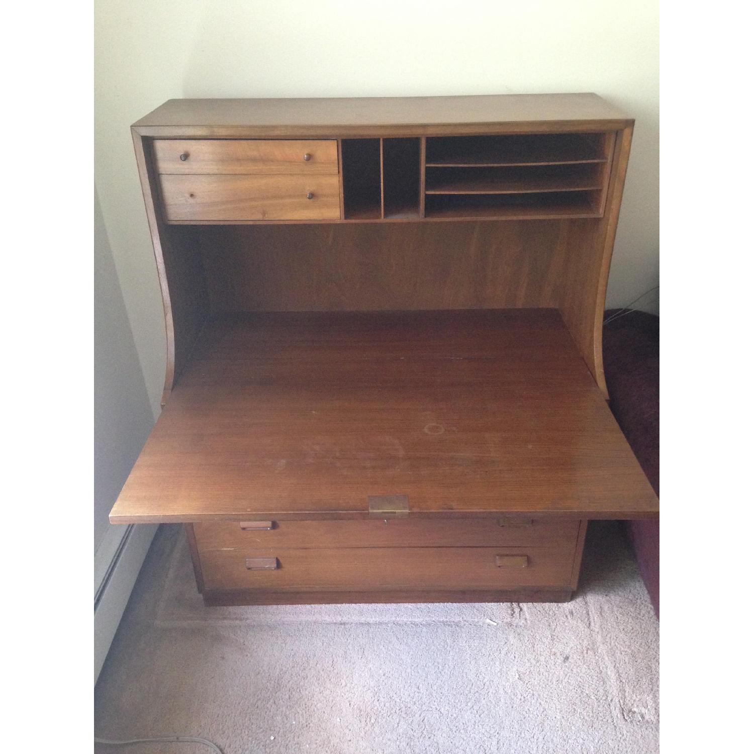 Vintage Mid Century Danish Modern Secretary Desk - image-4