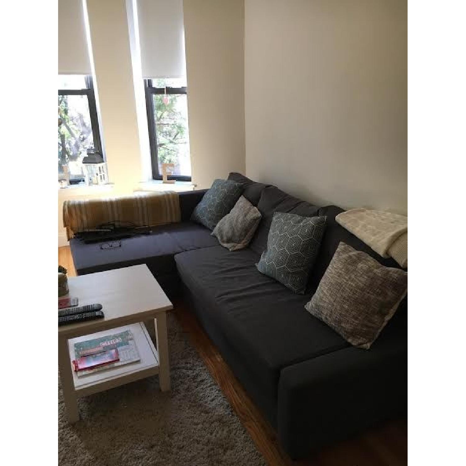Ikea Sofa Bed w/ Chaise & Storage - image-1