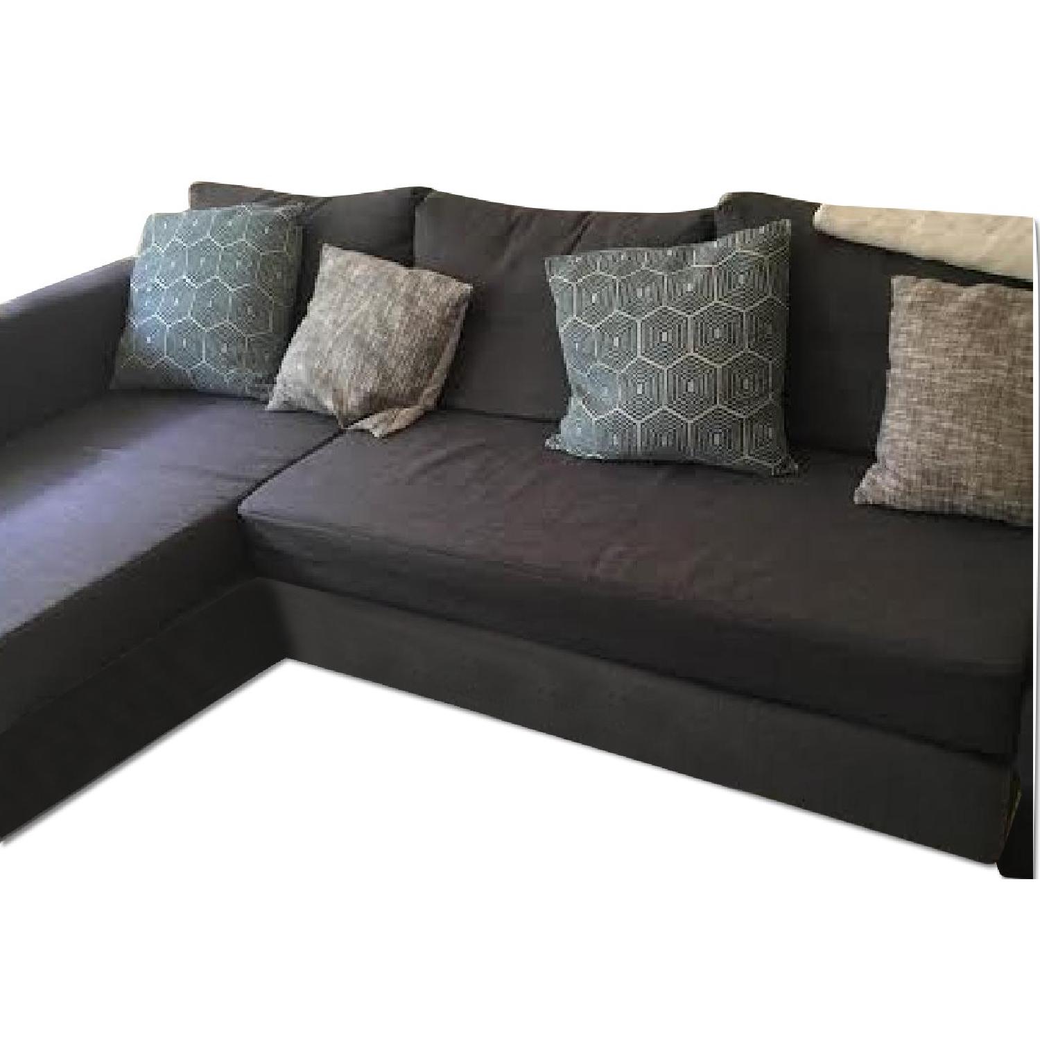 Ikea Sofa Bed w/ Chaise & Storage - image-0