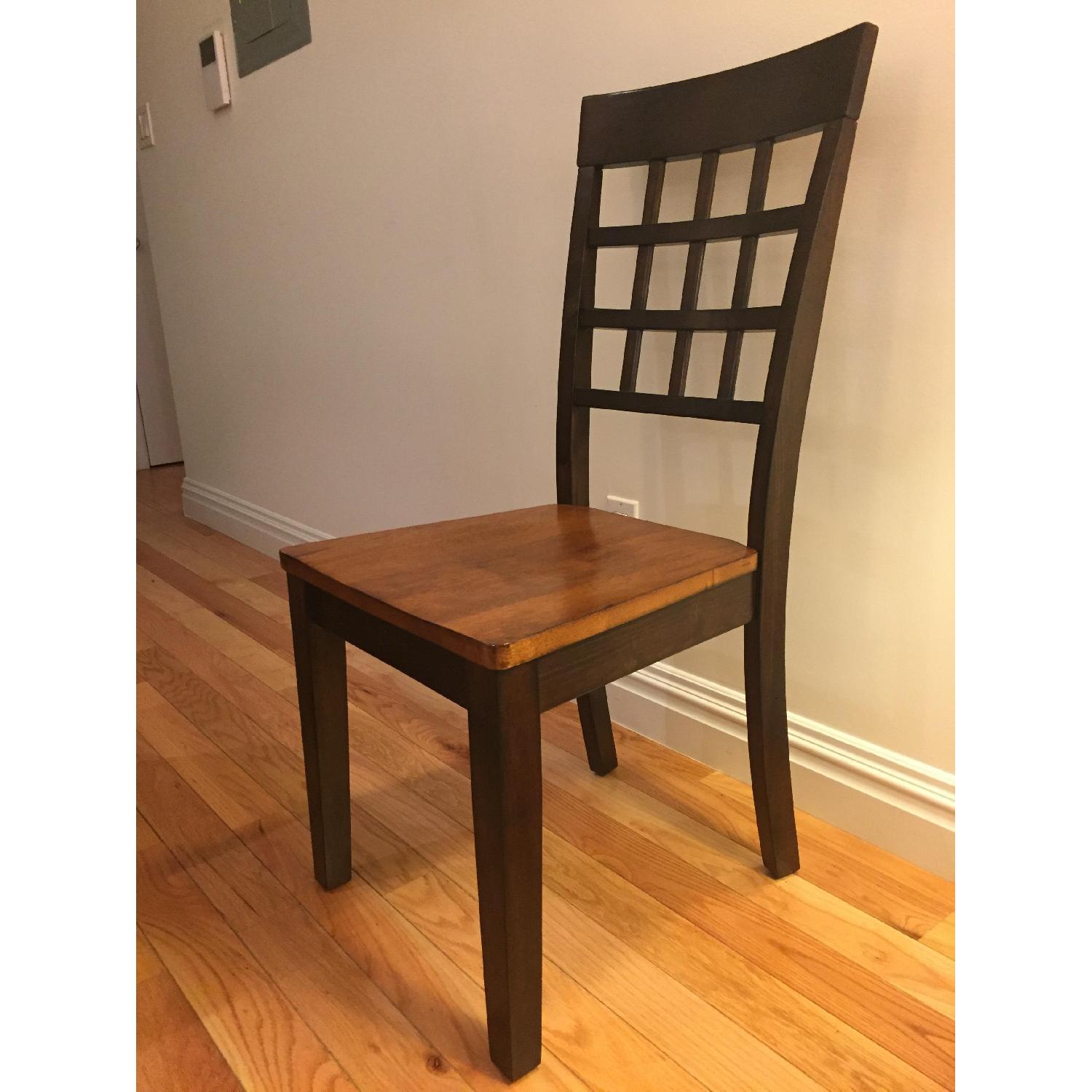Solid Wood Table w/ Butterfly Leaf & 4 Matching Chairs - AptDeco